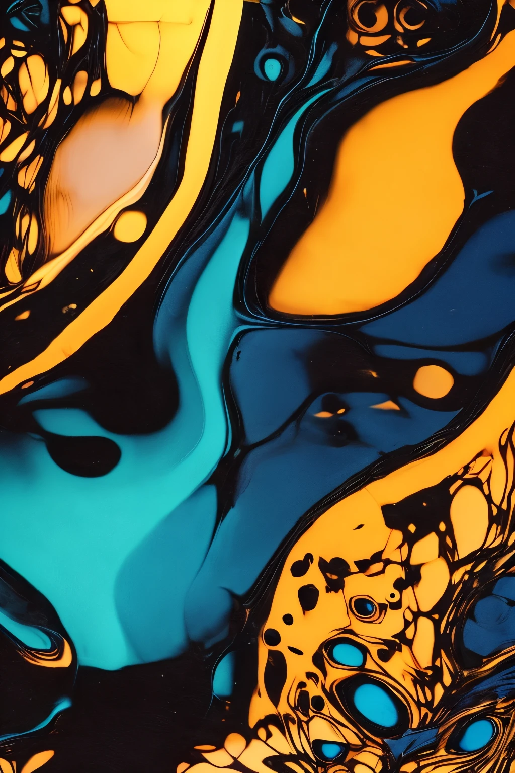 minimalism psychedelic neon color look and theme with a morphing black monarch butterfly