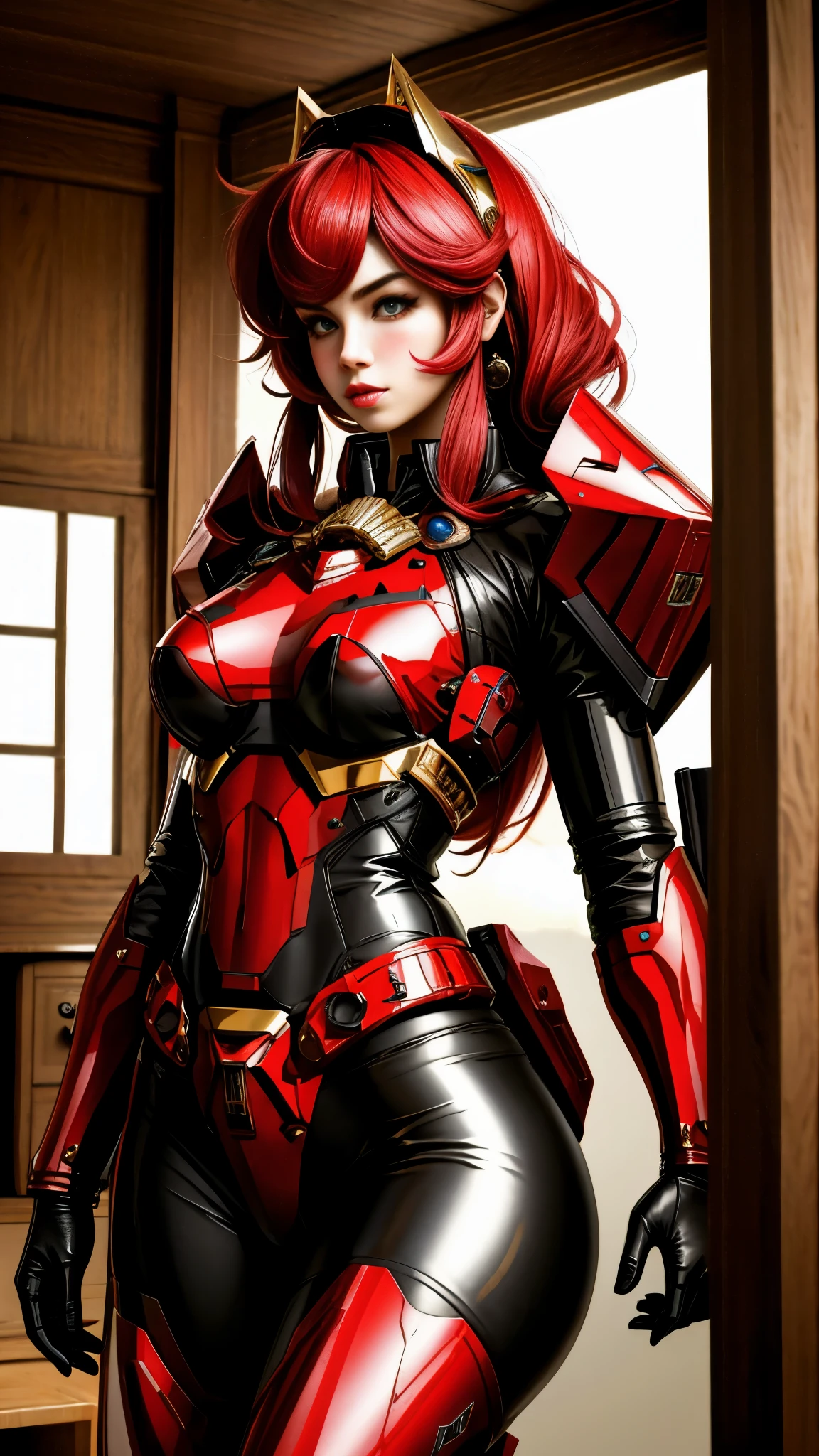 Realistic red Sozabi girl,