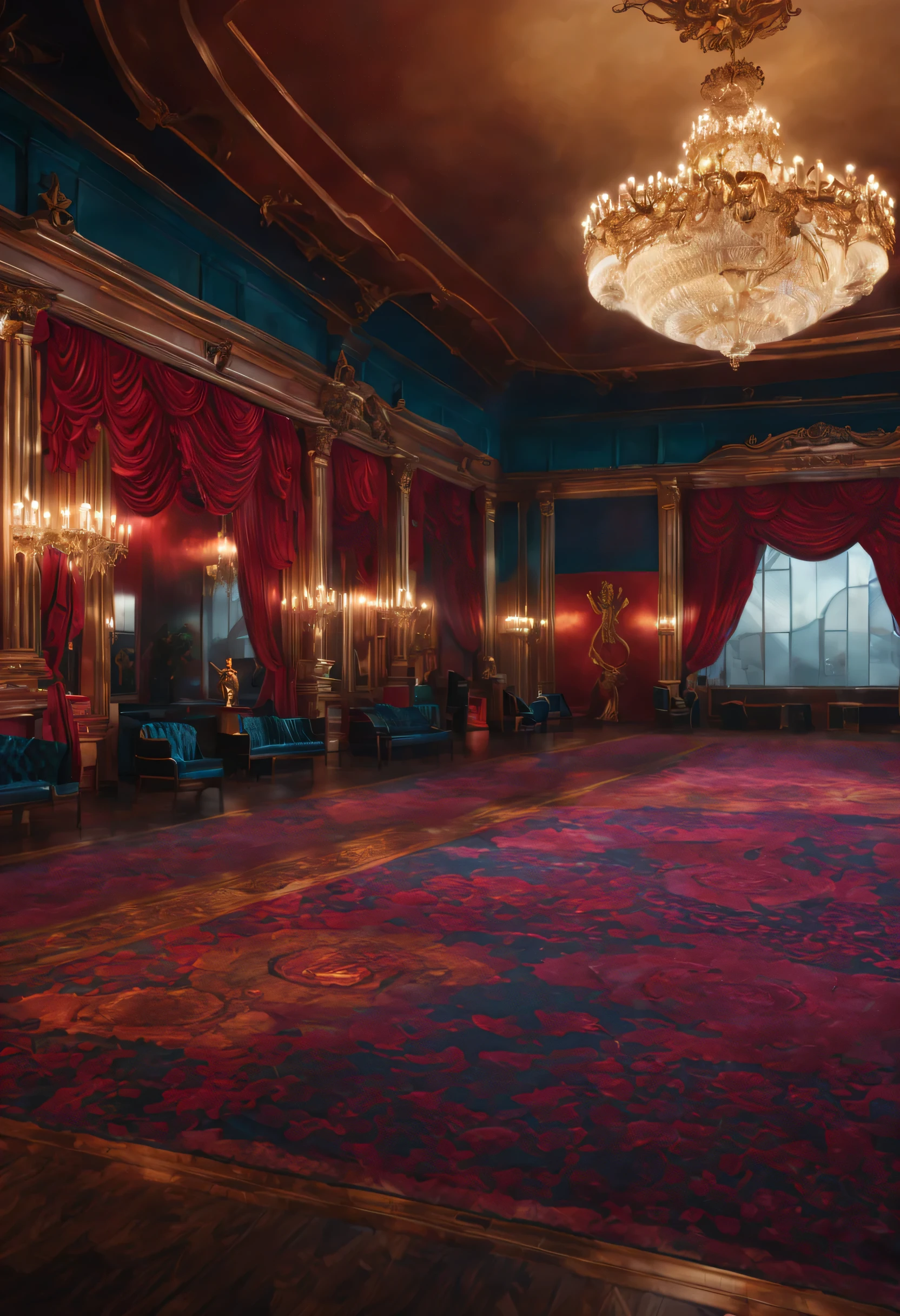 (best quality,8k,highres:1.2),ultra-detailed,(realistic,photorealistic,photo-realistic:1.37),80s Ballroom style,hyper realism,vibrant colors,sharp focus,insanely detailed