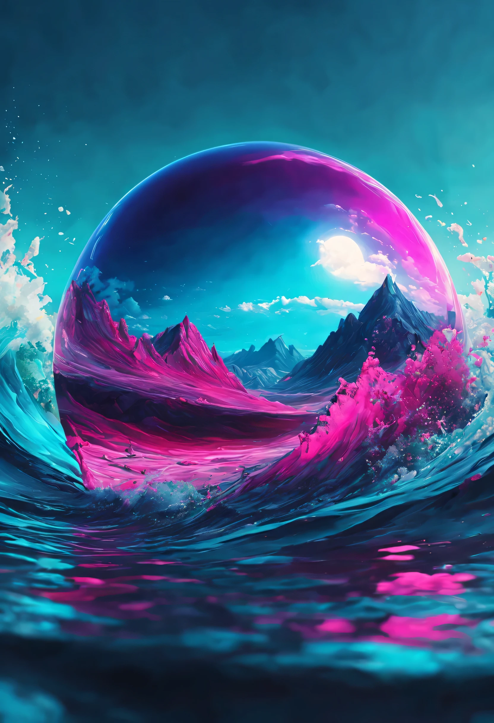 create an image demonstrating the style of ((Acidwave)) style, hyper realism, 8k high definition, vibrant colors, sharp focus, insanely detailed