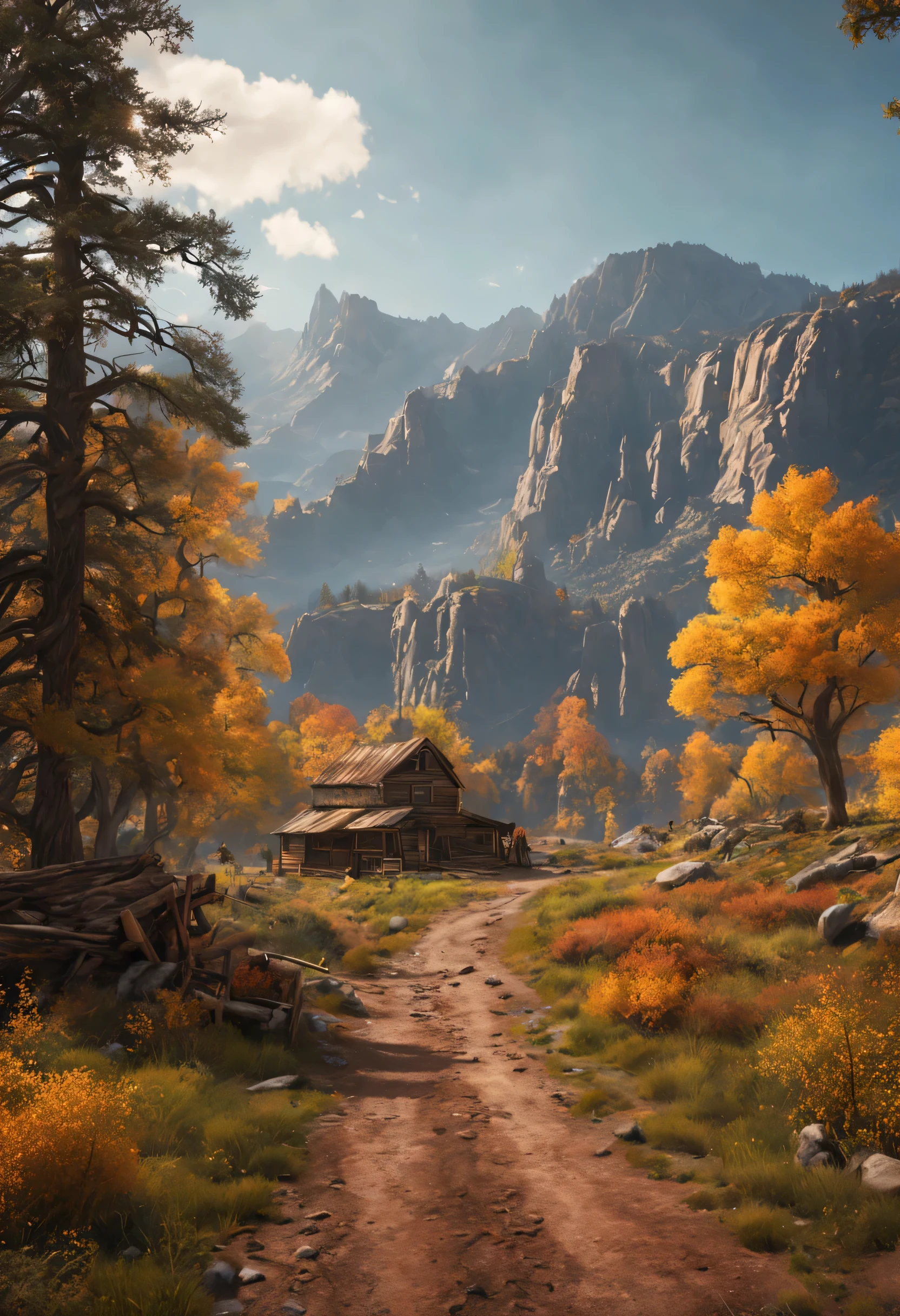create an image demonstrating the style of ((American Pioneers)) style, hyper realism, 8k high definition, vibrant colors, sharp focus, insanely detailed