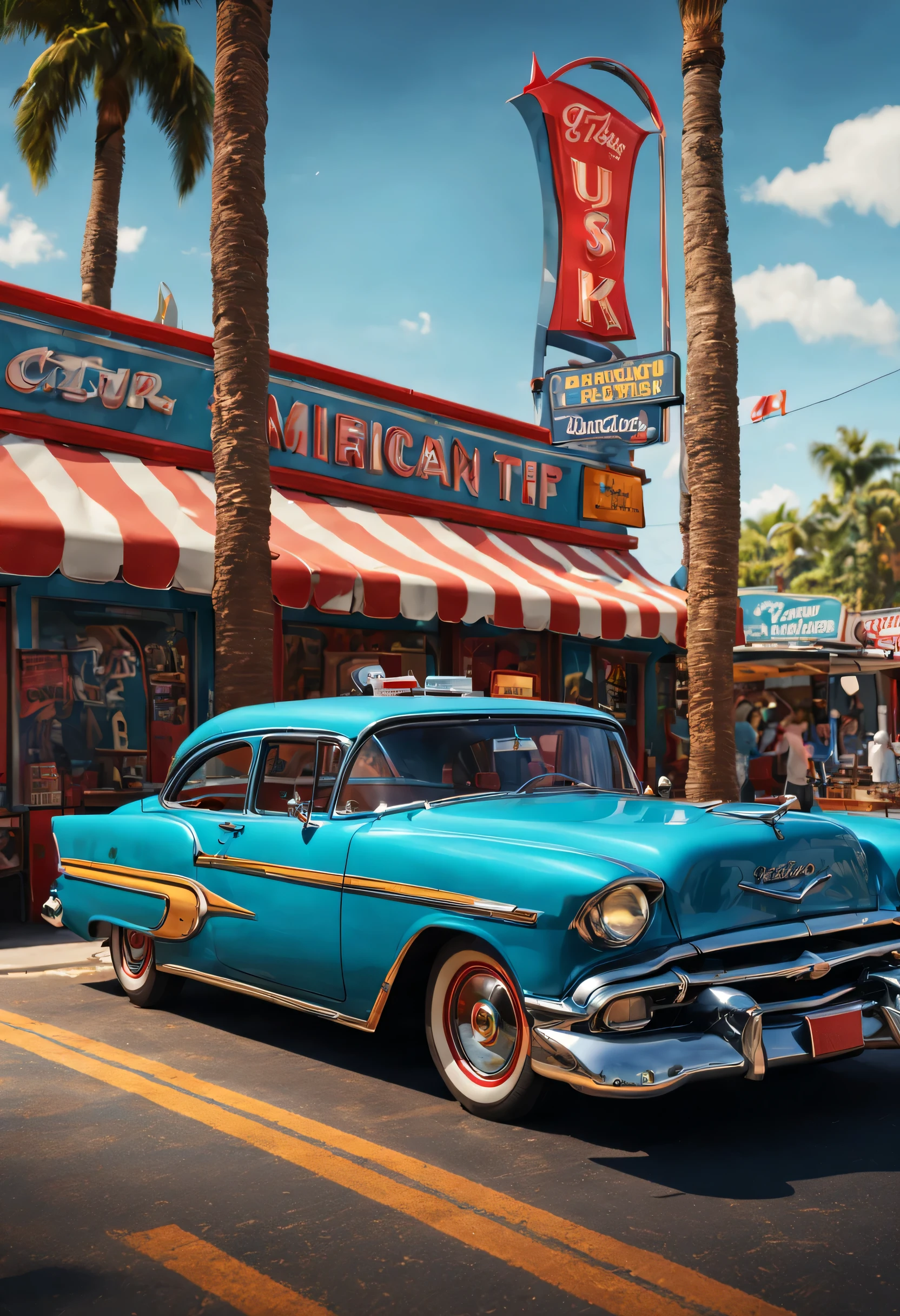 create an image demonstrating the style of ((American Tourist Trap)) style, hyper realism, 8k high definition, vibrant colors, sharp focus, insanely detailed