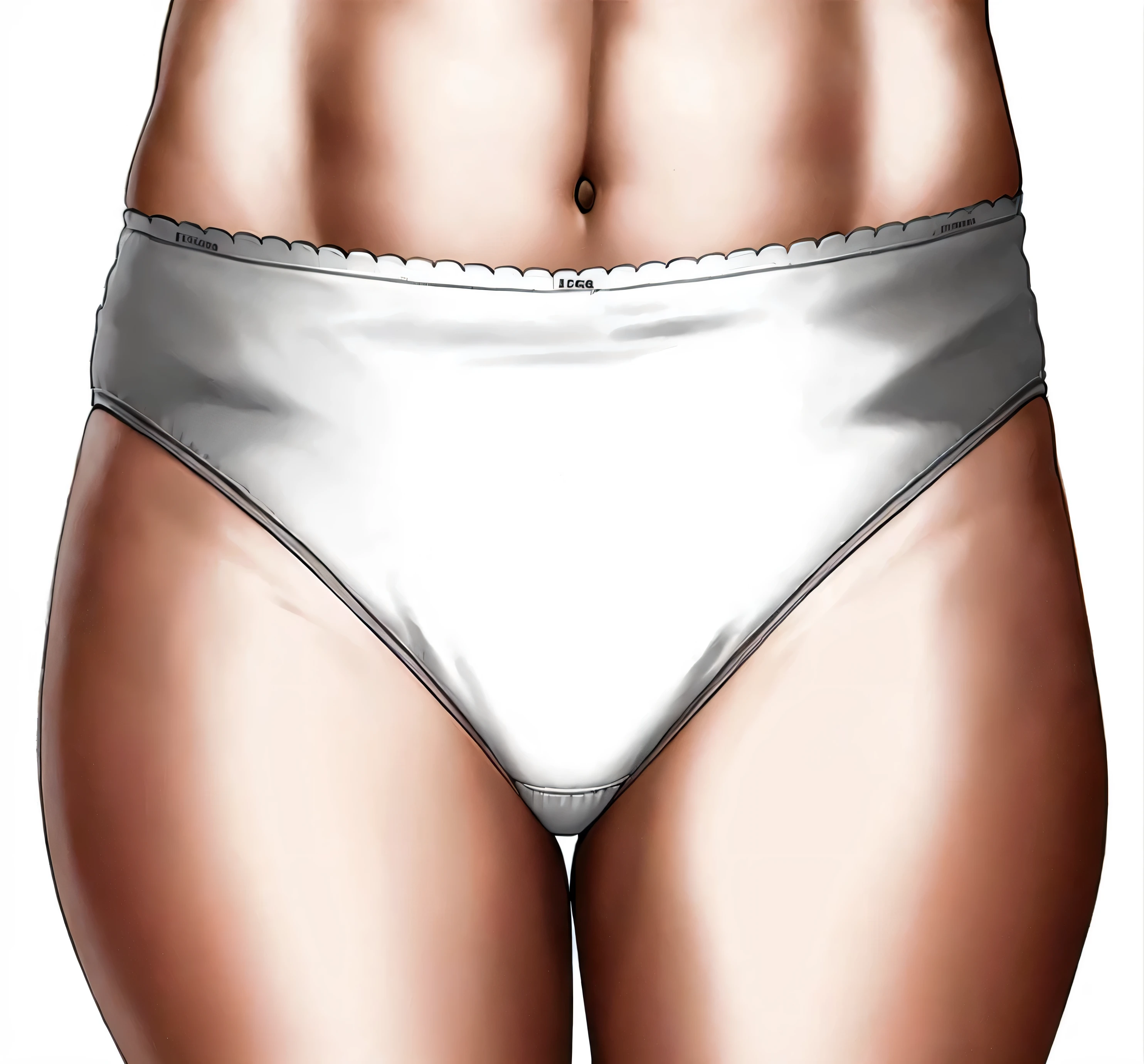 ((masterpiece, best quality)), ((33 year old)), (((Curvy))), (((Latina)), ((white high cut cotton panties)), (((Large Hips))), ((Cropped front shot )), (((realistic art style)))