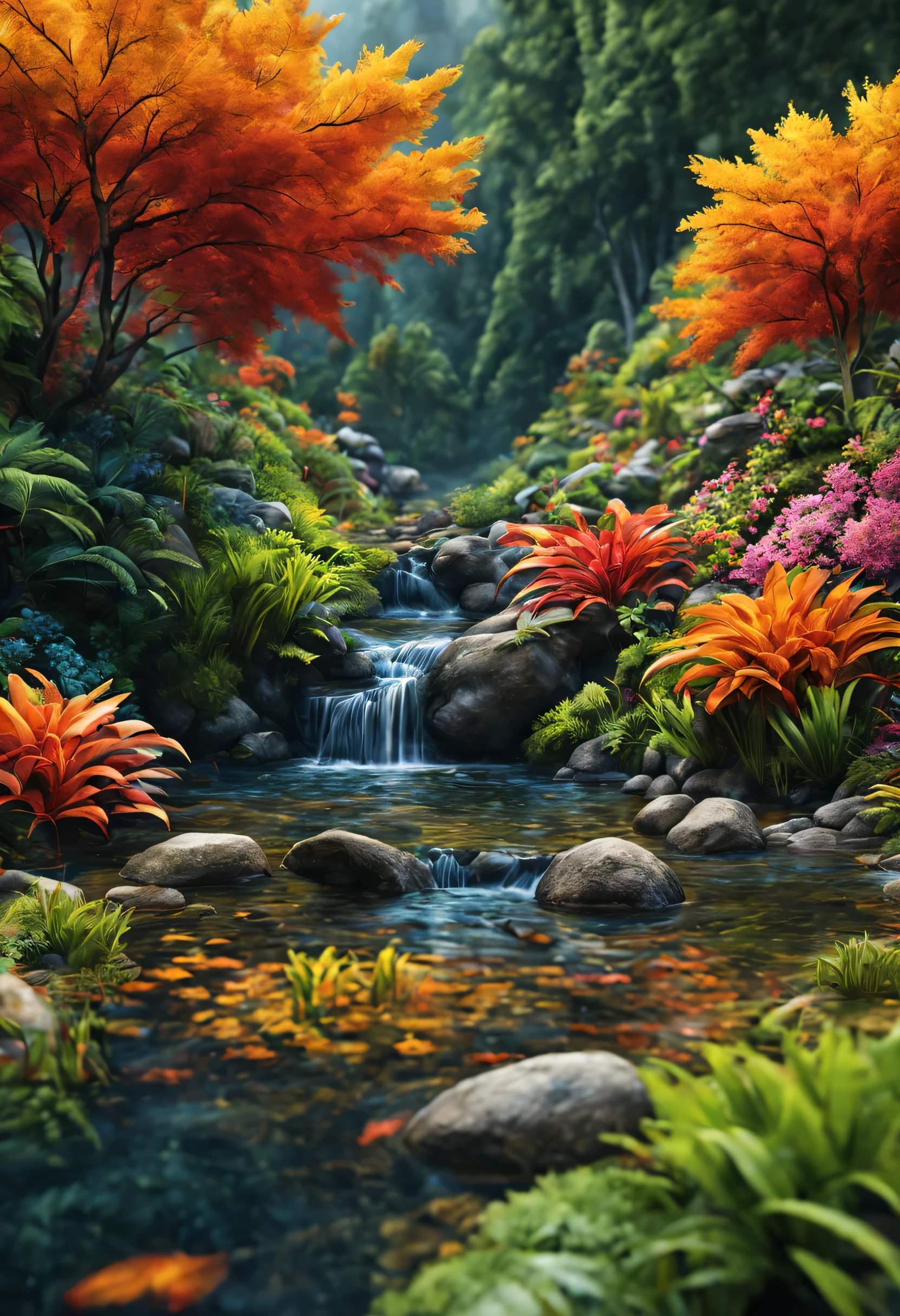 create an image demonstrating the style of ((Artificial Nature)) style, hyper realism, 8k high definition, vibrant colors, sharp focus, insanely detailed