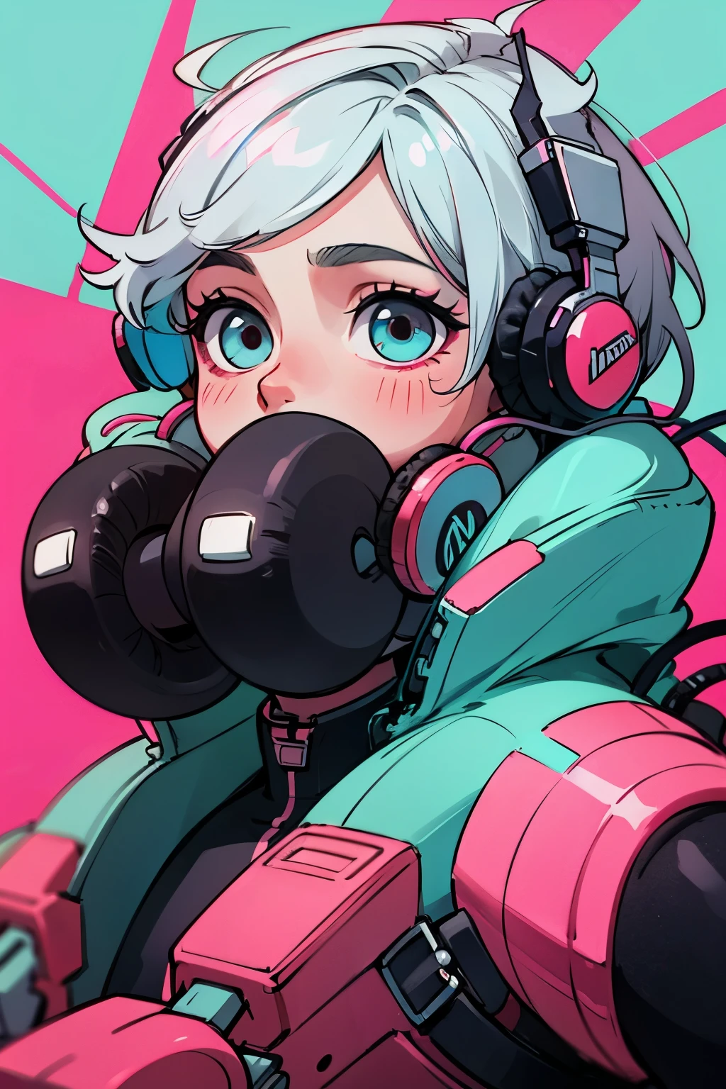 boy if headphones that don't exist, modern and fun, ( coloridos e modernos )