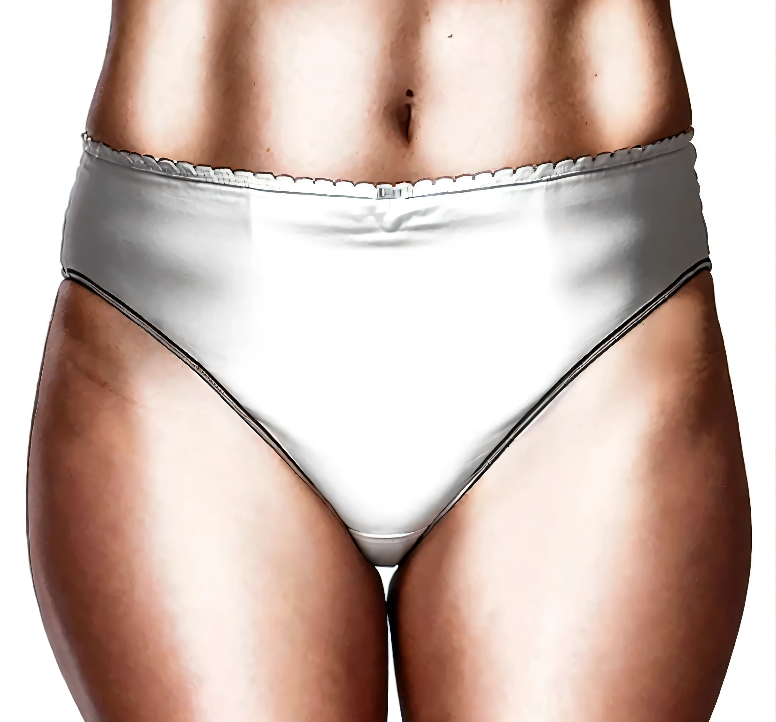 ((masterpiece, best quality)), ((33 year old)), (((Curvy))), (((Latina)), ((white high cut cotton panties)), (((Large Hips))), ((Cropped front shot )), (((photo realistic)))