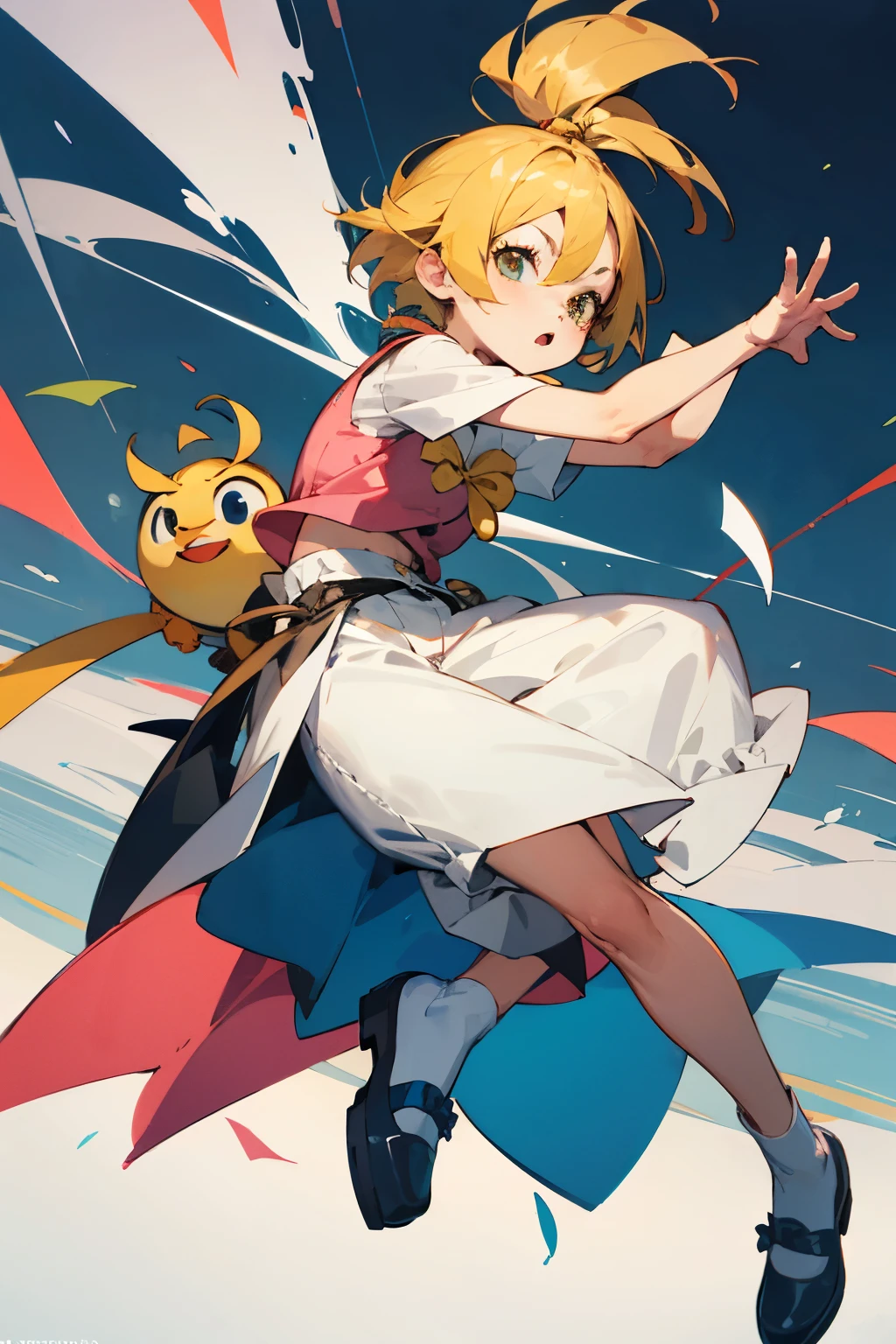 Chica anime usando flat shoes