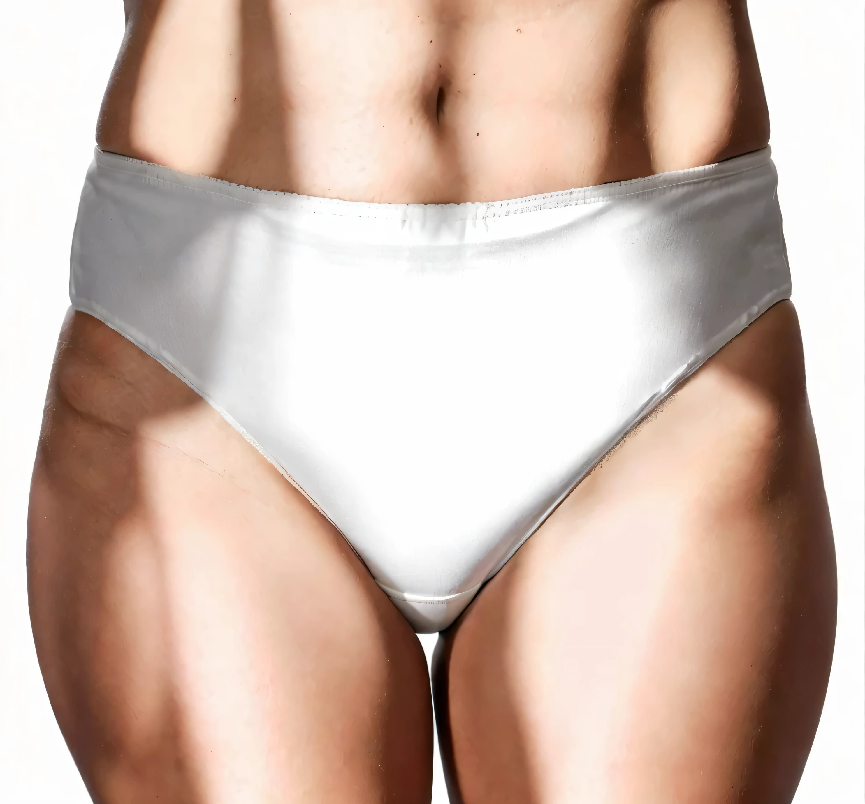 ((masterpiece, best quality)), ((33 year old)), (((Curvy))), (((Latina)), ((white high cut cotton panties)), (((Large Hips))), ((Cropped front shot )), (((photo realistic)))