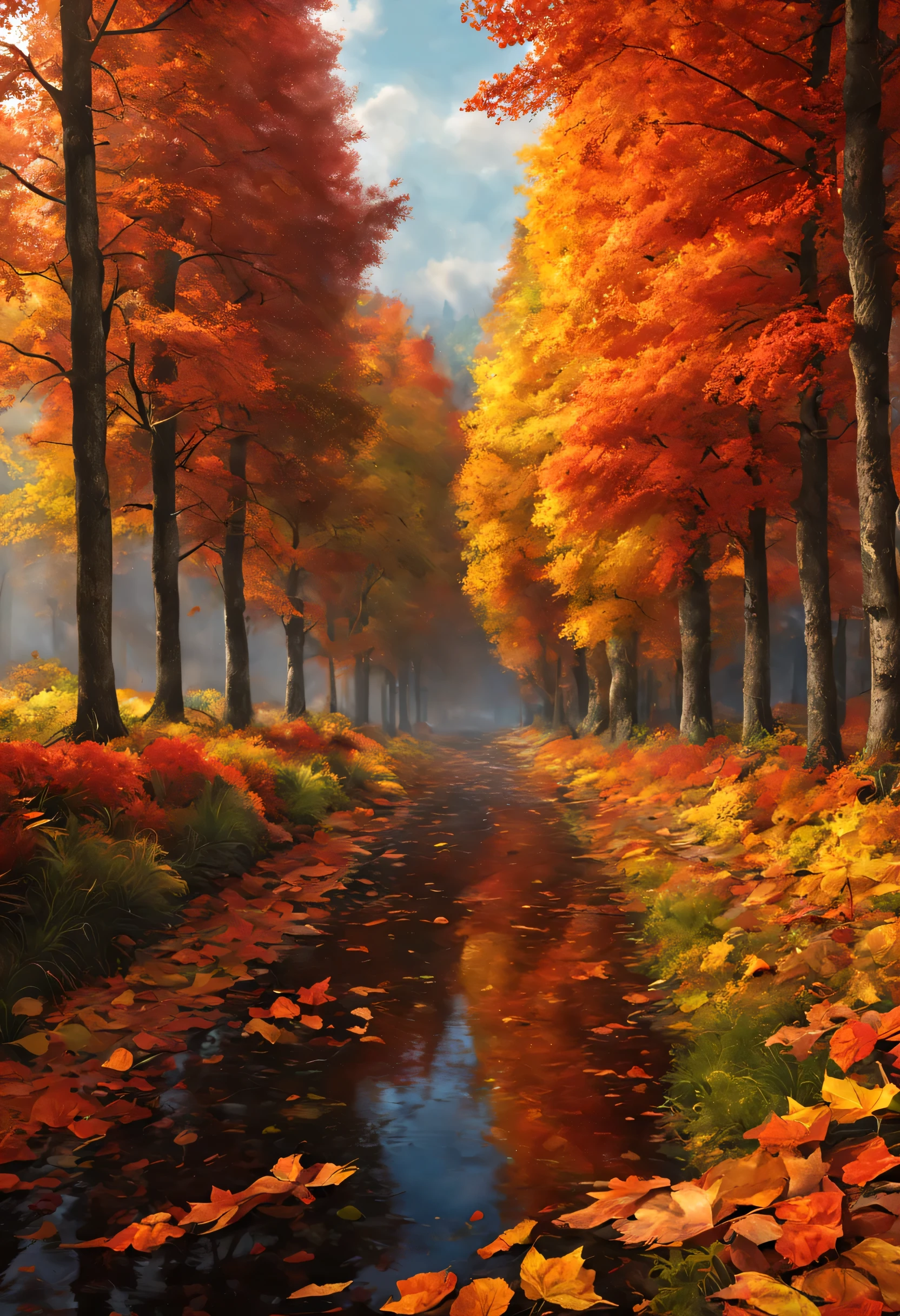 create an image demonstrating the style of ((Autumn Academia)) style, hyper realism, 8k high definition, vibrant colors, sharp focus, insanely detailed