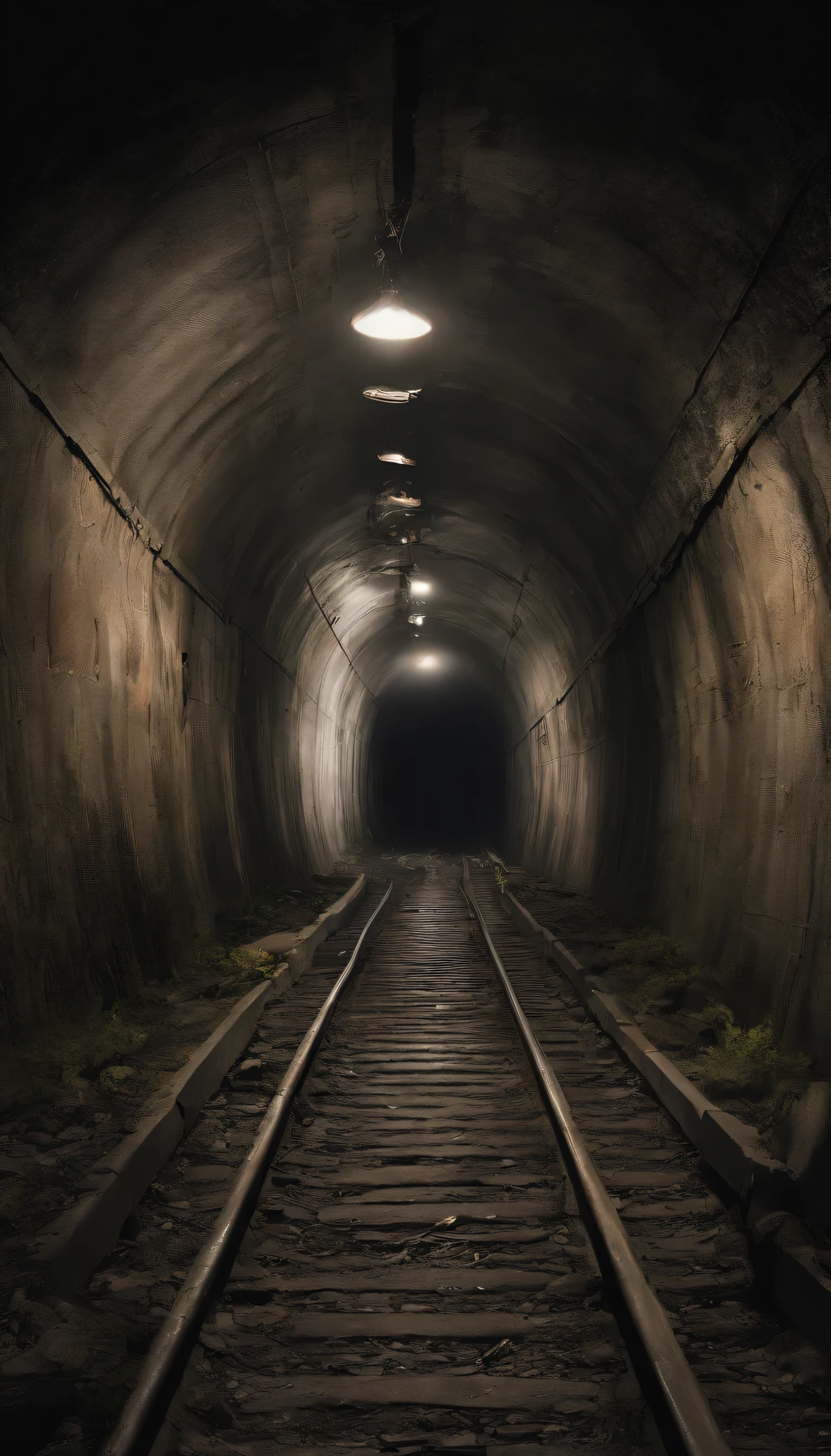 Spooky tunnel、night、I was scared