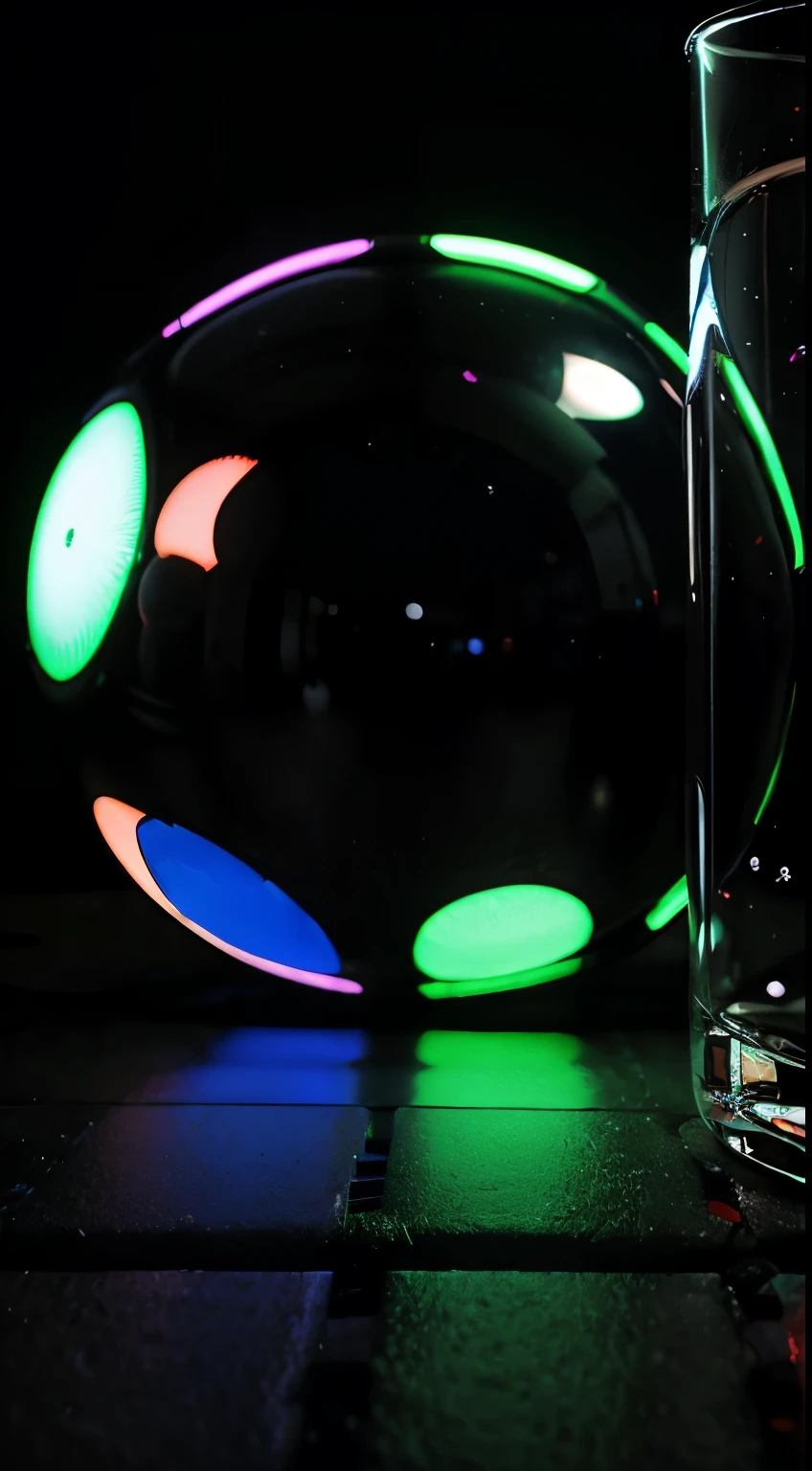 3D, Balls, Light, Glass, Shine, Neon