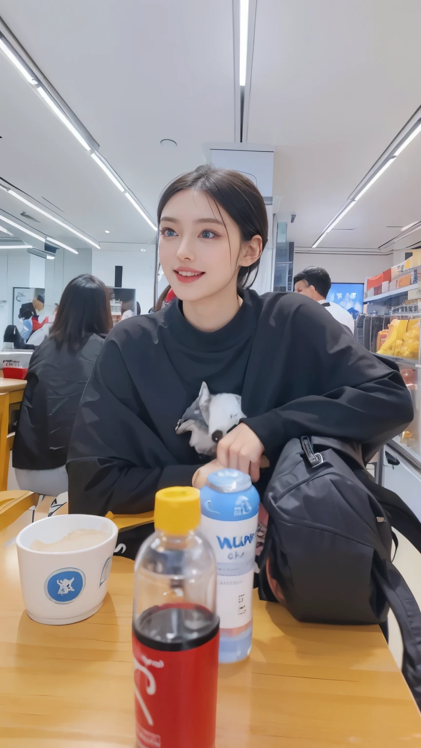 8K, Top Quality, Intricate Details, Ultra Detail, Ultra High Resolution, Masterpiece, random angle, Slender, Smile, (Makeup: 0.4), (Fluffy Blue Eyes: 1.21), blue Eyes,, ((full body)), 1girl, solo, 1 girl, (( full body)), close-up shot, standing , , ((tall)), (((fit body))), (((slim face))), sharp face, sharp eyes, ((( black hair, hair, wolf cut))) (detailed face), sharp face, small lips, thin lips,
(( cape)), detailed face, detailed breast, , large breast, detail, , Beautiful girl with accentuated slender abs: 1.4, Six Pack Abs: 1.4, Bust Botox, Big, Perfect Body, detail leg, (( moonlight)), top of mountain