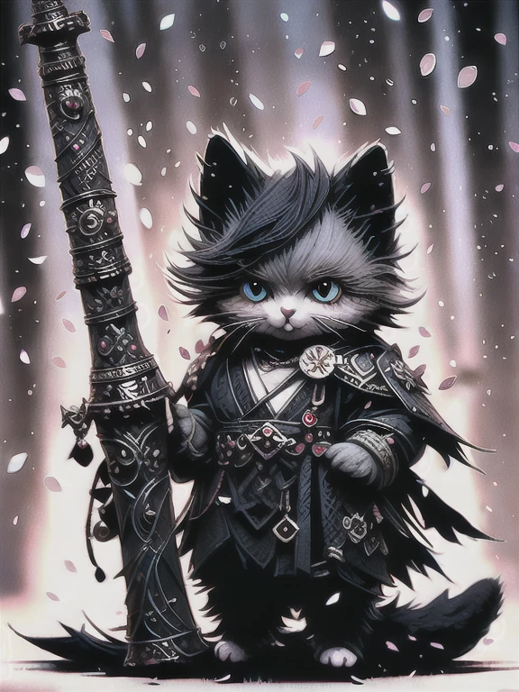 front, whole,  white fox face, white cat body, white snake face tail, white eagle wings, animal, four legs