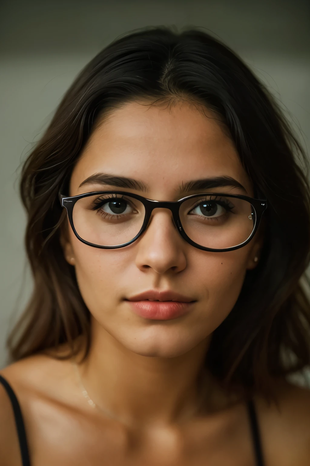 (fechar-se, fotografia editorial de uma mulher de 21 anos), (rosto altamente detalhado:1.4) (sorriso:0.7) (fundo dentro escuro, Temperamental, estudo privado:1.3) POV, por Lee Jeffries, Nikon D850, fotografia de estoque de filme, 4Kodak Portra 400, F1 Camera.6 lentes, Cores ricas, hiper-realista, textura realista, dramatic lighting, cinema 800