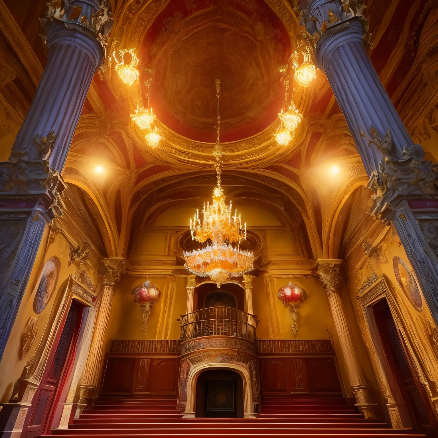 majestic,wonderful (HDR photo) 、Inside a European castle,、spiral stage、(Photographed from a low angle from a low position)、
global lighting, 8K resolution, be familiar with, concentrated, Close-up shot introduced by Mark Keathley on flickr,Written by Jake Guzman、There are no people