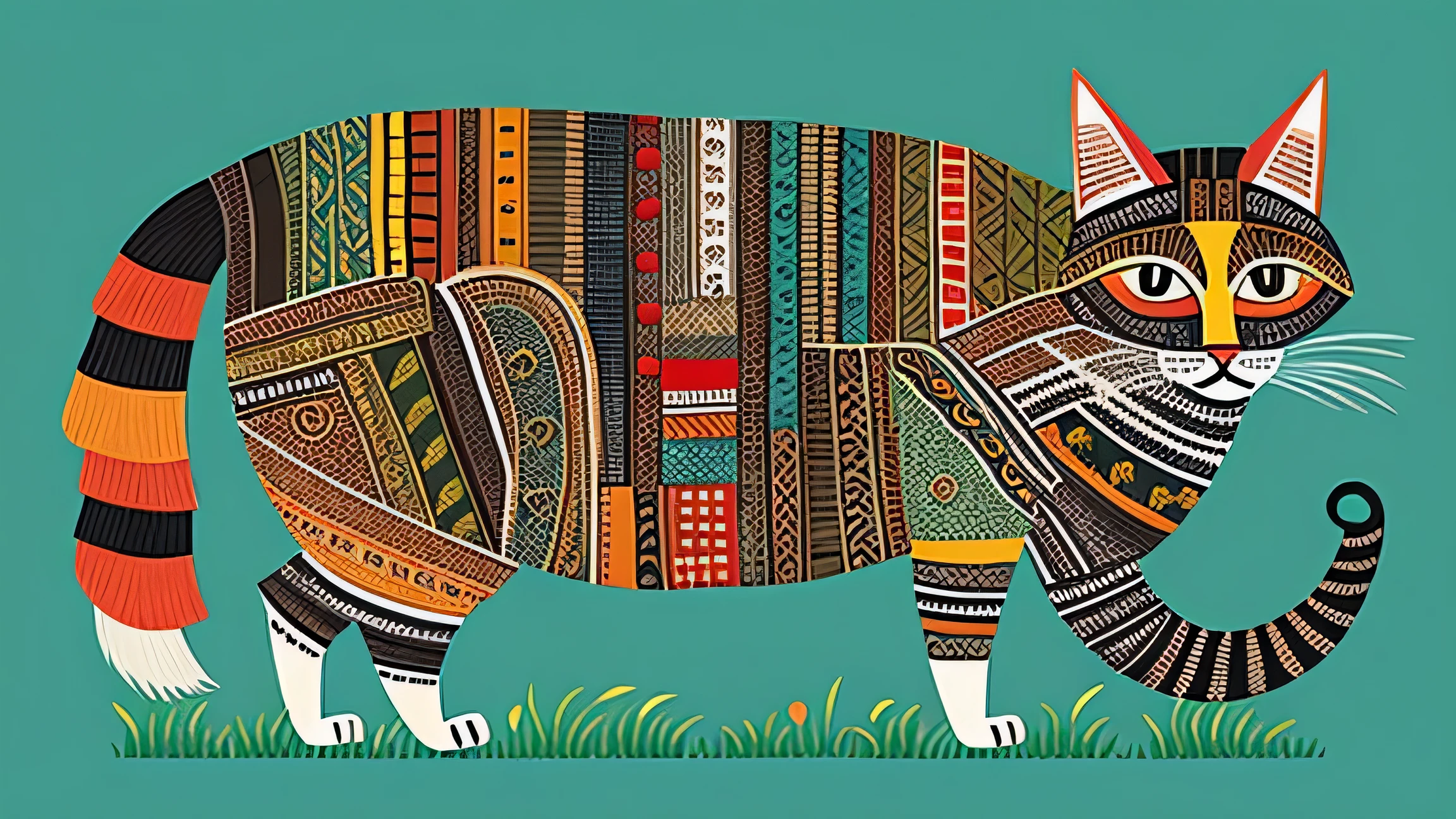 A collection of intricately designed cat illustrations, showcasing detailed costumes inspired by folk art. Earthy tones dominate the scene, evoking a sense of nature's core. The illustrations feature a cut-and-paste collage style, blending seamlessly with clipart elements, creating a variety bundle perfect for adding whimsical charm to any project.
A vivid gallery of cat illustrations adorned with colorful costumes drawn from various folk art traditions. The palette leans towards earthy tones, instilling a connection with nature. The meticulously crafted images include a cut-and-paste collage style, integrating clipart elements to provide an abund