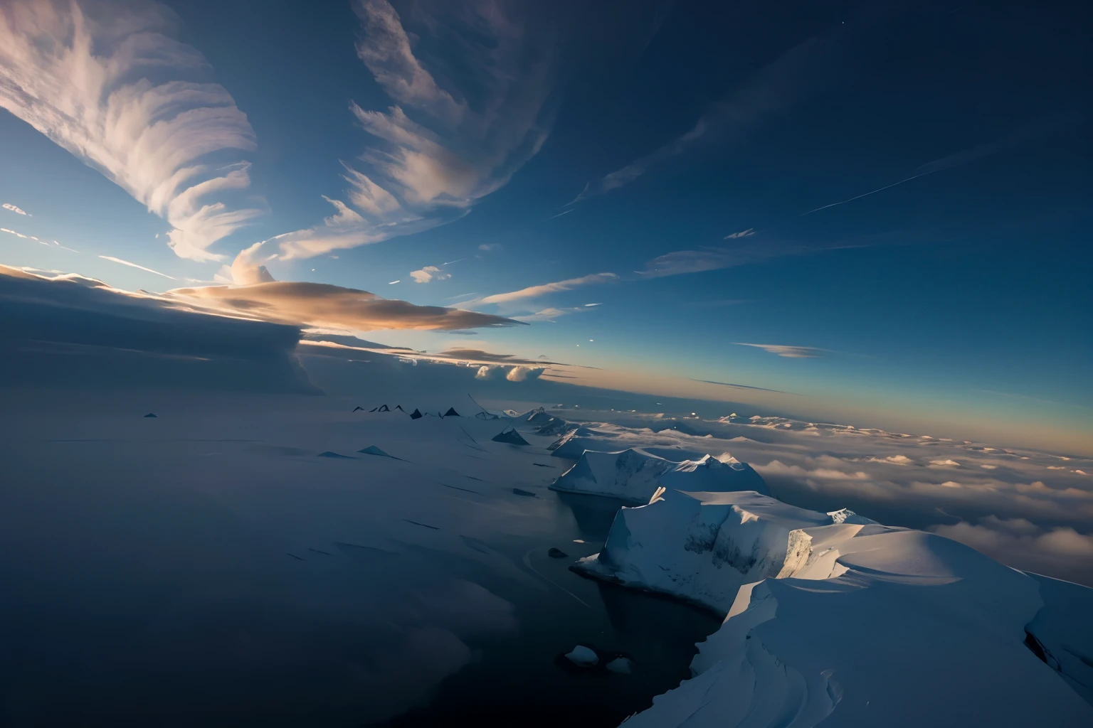 Polar Stratospheric Clouds: Colorful cloud formations high in the atmosphere near the poles.