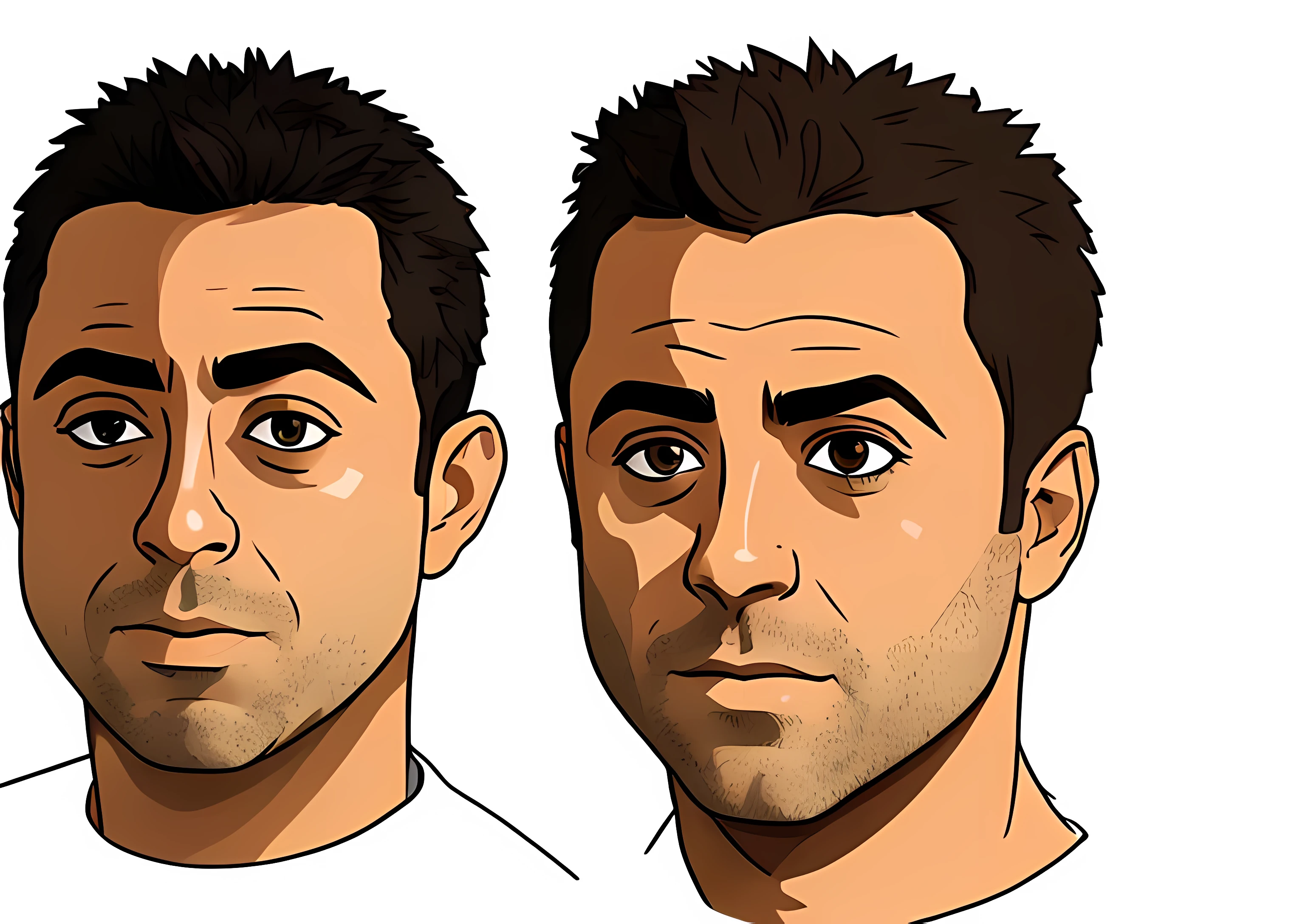 change the direction of Xavi's face so that he turns to the left about 30 degrees. Keep facial details such as Xavi's eyes, nose and lips proportional and realistic.