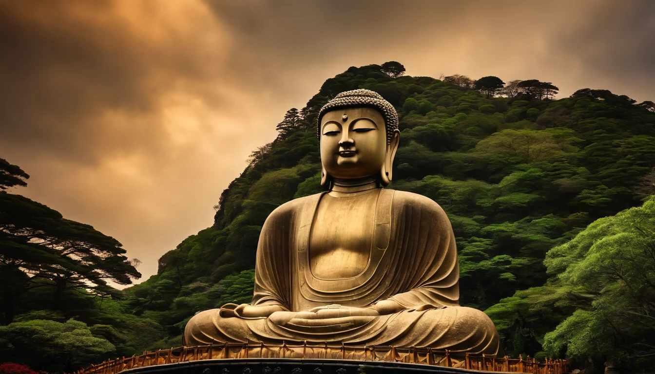 oil、Great Buddha of Kamakura。