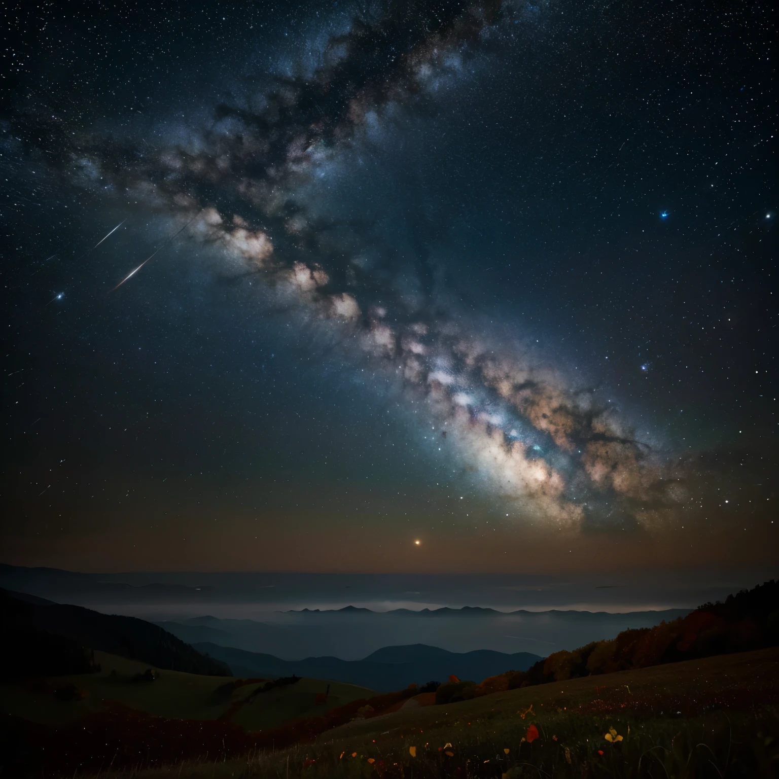 Come to the autumn rain in the boundary of the Milky Way