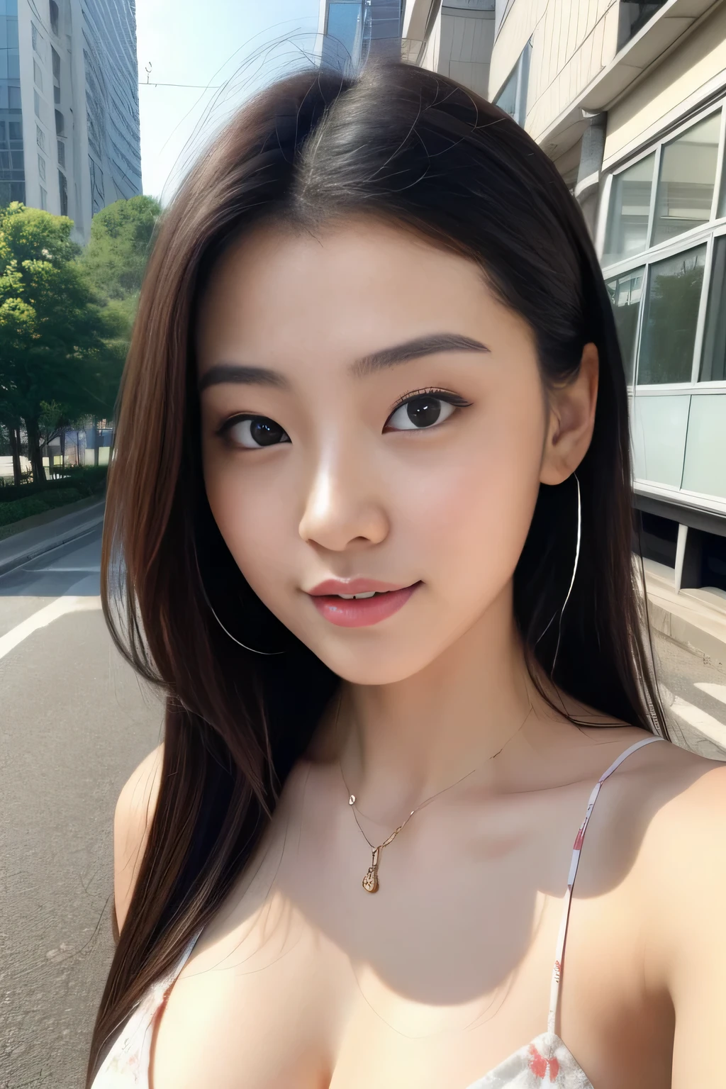 (great masterpiece、highest quality、High level image quality)、(perfect japanese woman、Idol、good atmosphere)、(perfect beautiful girl)、(joy of loving),(maniac)、(My sister is big)、My sister's huge breasts are worth seeing.!.!.、Buildings in the big city、((Wind))、