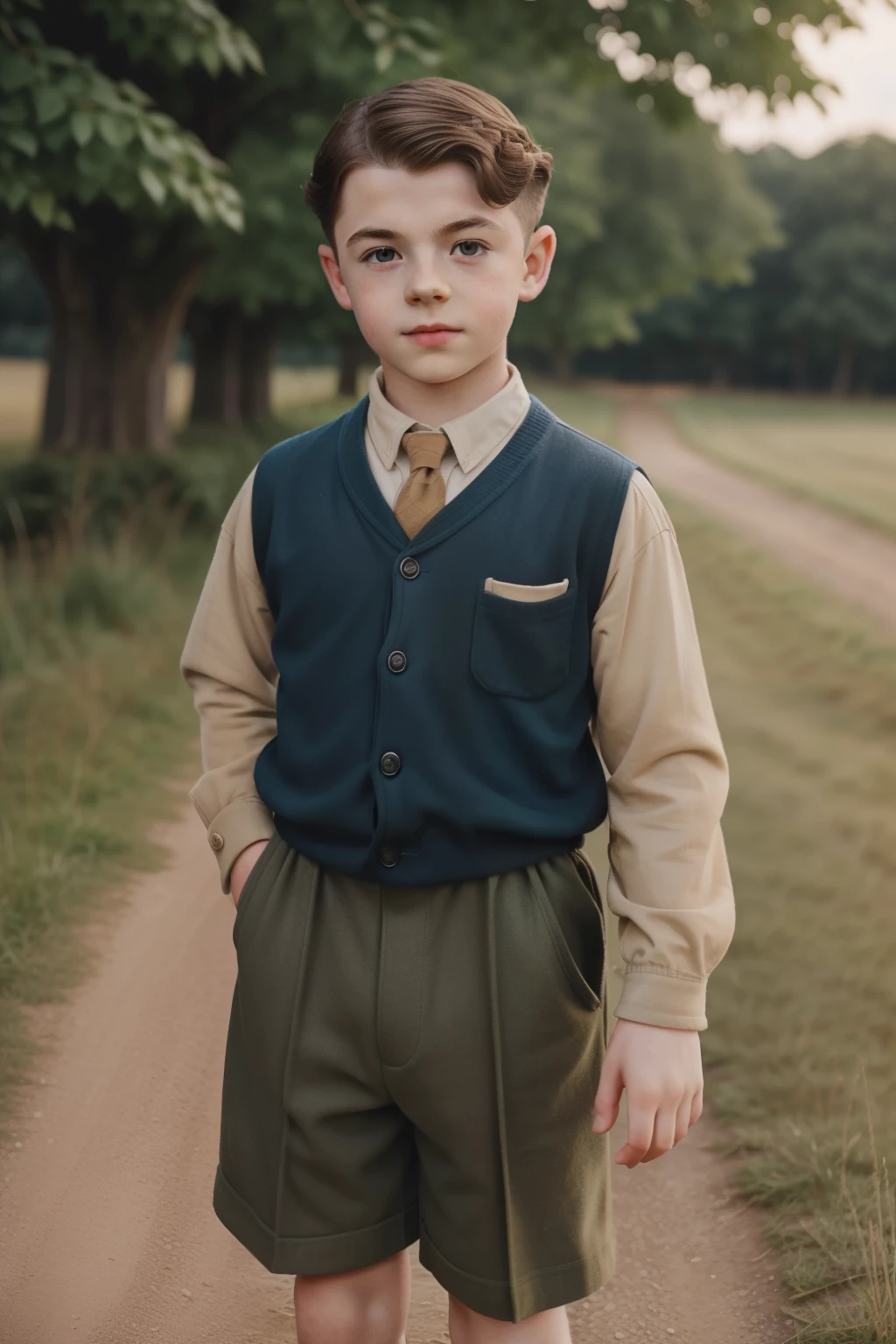 Countryside England, 1940. ((((-yeld)) und Pevensie)). ((((casual clothings from the 1940)))), ((hairstyle of the 1940s))