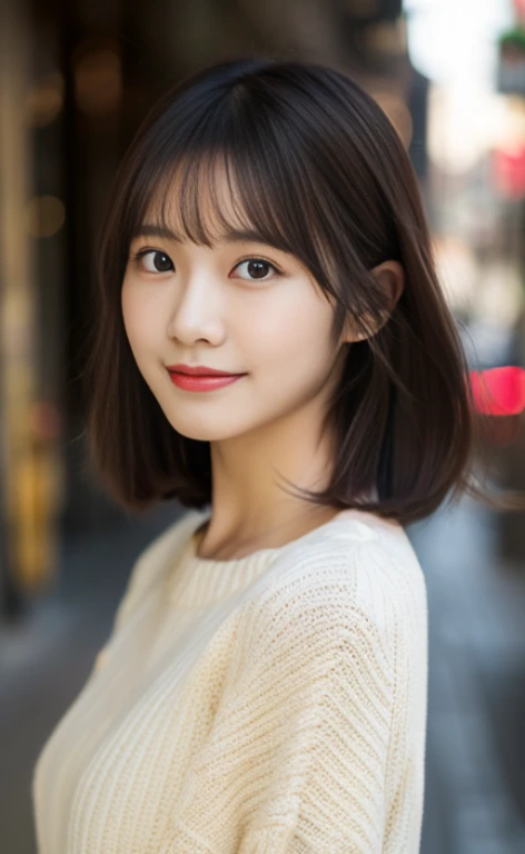 Portrait、8k、high quality、realistic photo images、24-years-old、japanese woman、neat wife、、housewife、Reproduces natural and realistic eyes、japanese stand、beautiful black hair、short hair、light makeup、octane rendering、beautiful lighting、composition of golden ratio、laughter、everyday wear、casual clothes、natural background、blurred background、High level image quality、Pure Japanese humanity、beautiful wife、Upper body、light makeup、No makeup、pure beauty、plain clothes、grey、beige、green、Plain color、casual clothes、slight smile、small black eyes、background bokeh