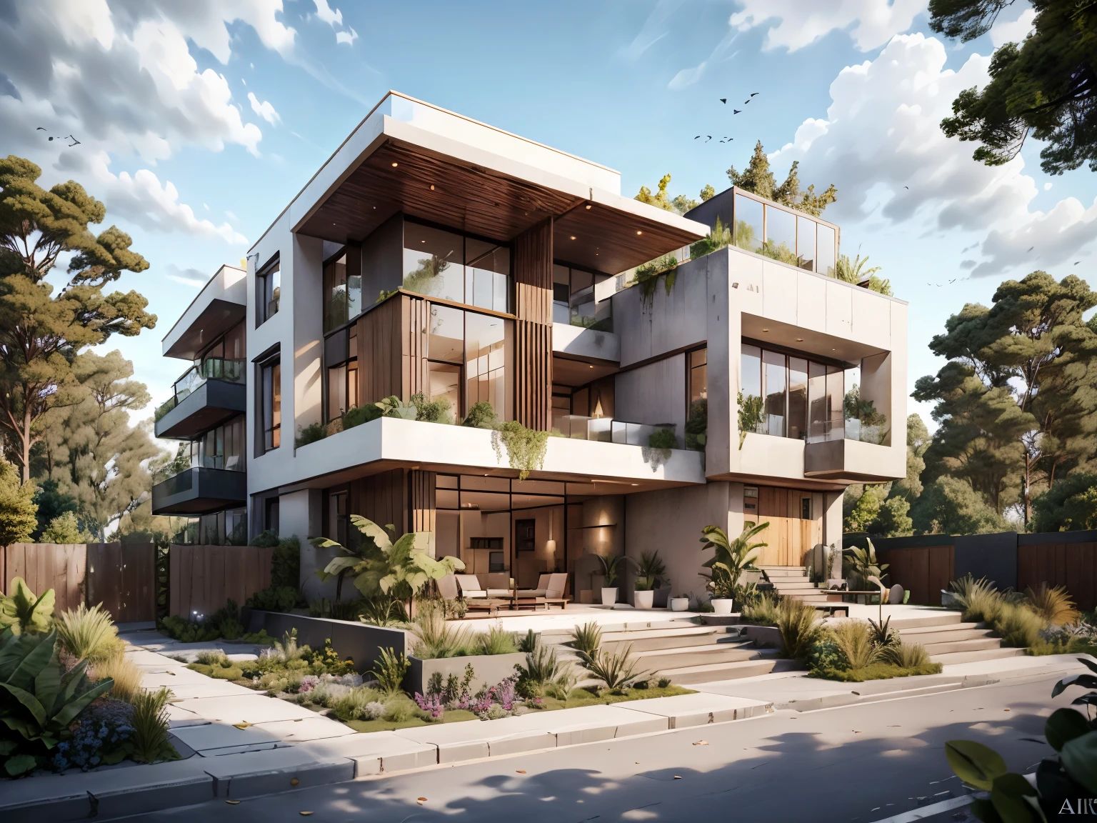 mordenhouse, house, glass house with a sloping roof, modern, dynamic (RAW photo, real, best quality, masterpiece:1.2), (hyper realistic, photo-realistic:1.2), high quality, (dark lighting:1.2), perfect lighting, archdaily