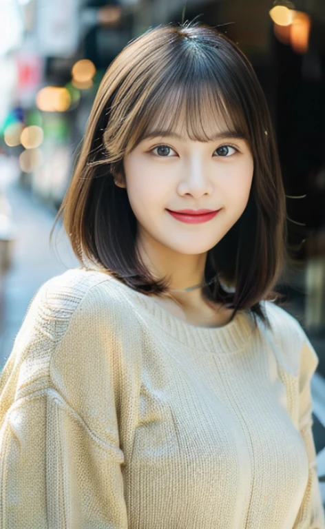 Portrait、8k、high quality、realistic photo images、24-years-old、japanese woman、neat wife、、housewife、Reproduces natural and realistic eyes、japanese stand、beautiful black hair、short hair、light makeup、octane rendering、beautiful lighting、composition of golden ratio、laughter、everyday wear、casual clothes、natural background、blurred background、High level image quality、Pure Japanese humanity、beautiful wife、Upper body、light makeup、No makeup、pure beauty、plain clothes、grey、beige、green、Plain color、casual clothes、slight smile、small black eyes、background bokeh