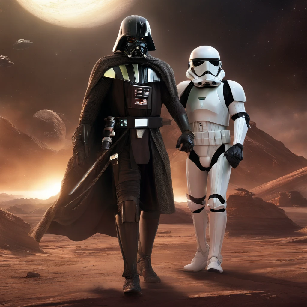 best quality,4k,8k,highres,masterpiece:1.2,ultra-detailed,realistic:1.37,star wars,sci-fi,concept artists,laser swords,dark side,vivid colors,epic battle,heroic characters,galactic empire,force powers,
lightsabers,droids,spacecrafts,imperial troopers,alien species,mysterious planets,planet destruction,exotic landscapes,space battles,iconic costumes,legendary heroes,powerful villains,sith lords,jedi knights,the force,epic space opera,intergalactic adventures,galaxy far far away,cosmic battles,space exploration,saga,empire vs rebellion,legendary soundtrack,iconic quotes,ultimate fight,light vs dark,hero's journey,destiny,space fantasy,epic storytelling.