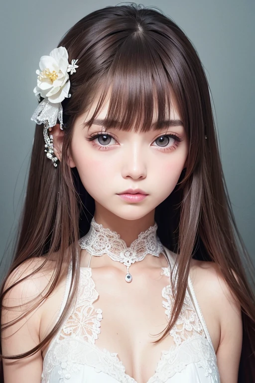 best、masterpiece、An ultra-high picture quality、lifelike、GIRL、(Beauty Face 1.4 Maidens)、(Medium milk、Constricted waist)、Bokeh、Micron、Glossy skin、Head、brassiere、fulllllbody