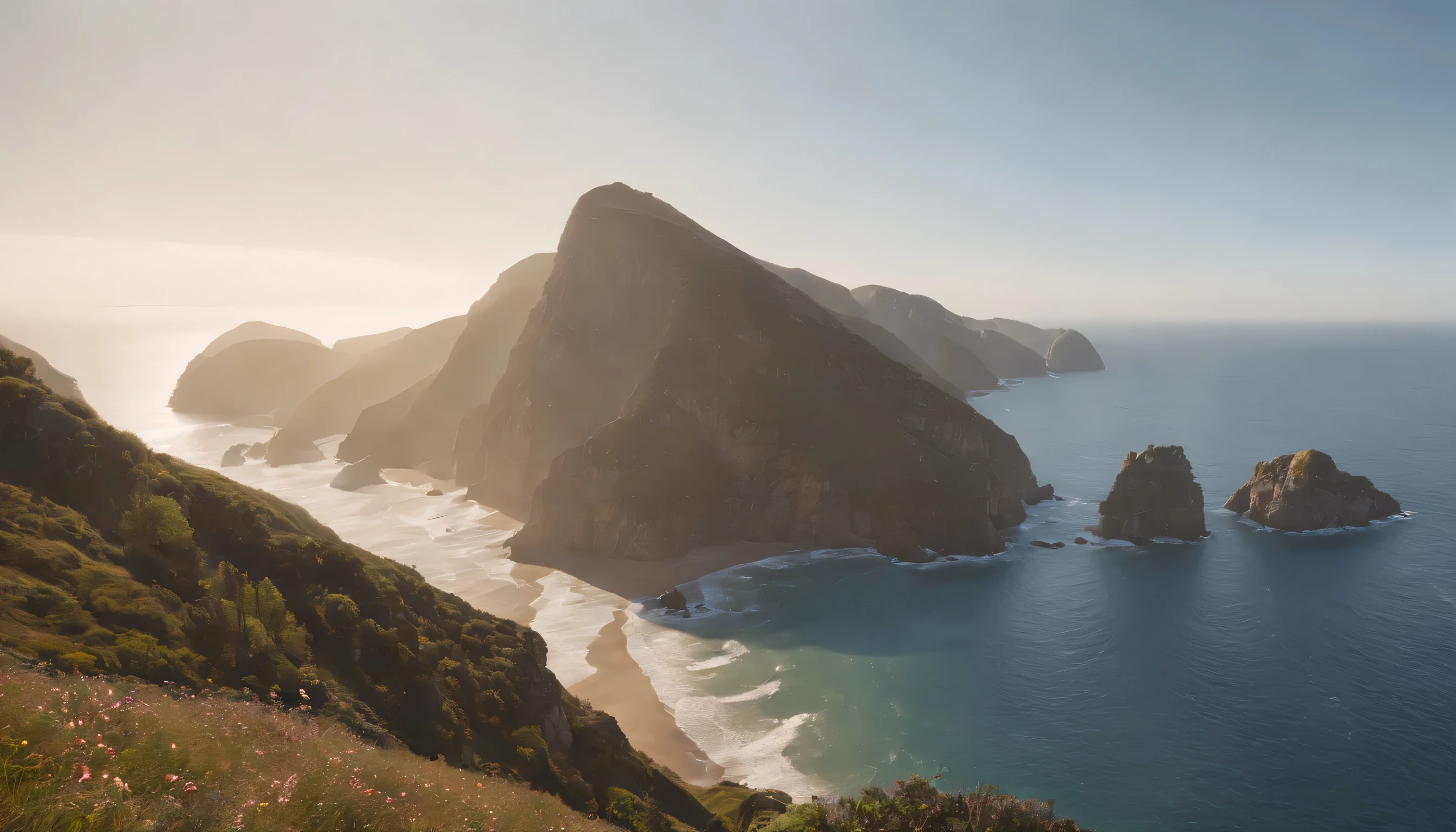 (Highly detailed CG Unity 8k wallpaper、masterpiece、highest quality、Super detailed)、(best lighting、best shadow、very delicate and beautiful)、highest quality、8k、Detailed facial depiction、masterpiece、highest quality、clear image quality、
Spectacular landscapes of the Cantabrian Mountains and Cantabrian Coast。