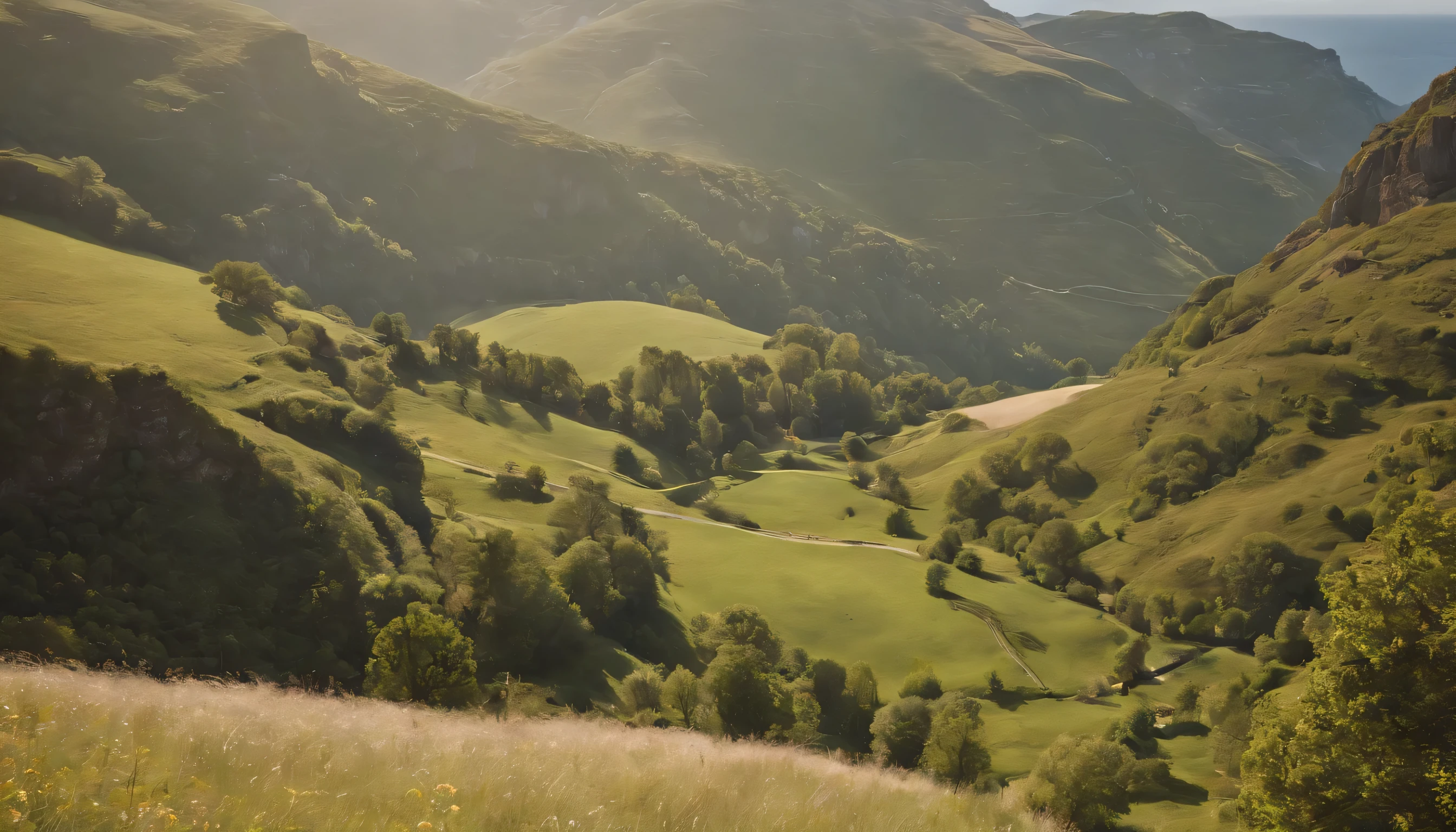 (Highly detailed CG Unity 8k wallpaper、masterpiece、highest quality、Super detailed)、(best lighting、best shadow、very delicate and beautiful)、highest quality、8k、Detailed facial depiction、masterpiece、highest quality、clear image quality、
Spectacular landscapes of the Cantabrian Mountains and Cantabrian Coast。