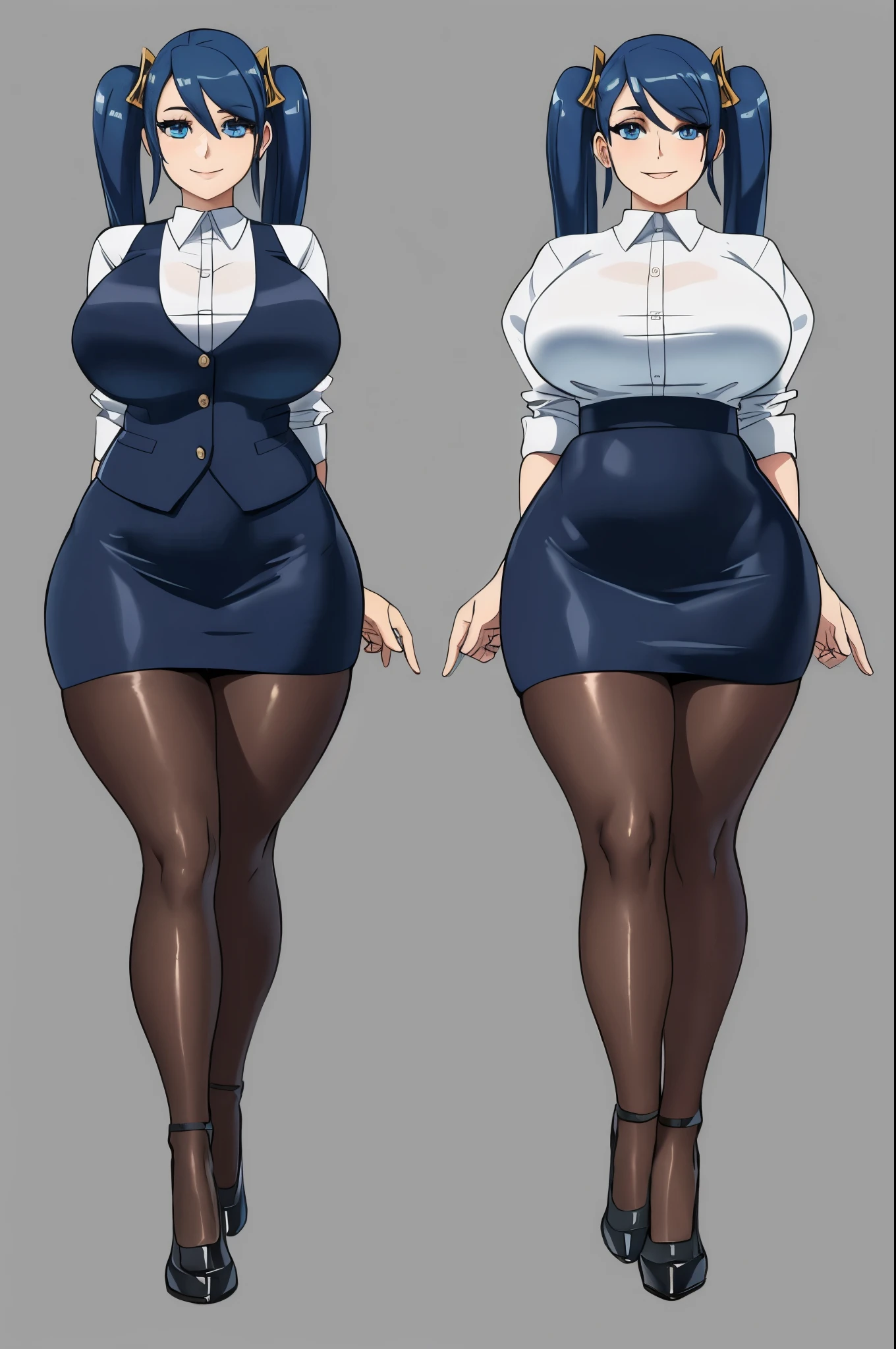 girl, alone, whole body, From head to toe, Are standing, (Huge Saggy Tits:1.3),
Character design sheet, Character Reference Sheet, 設計図のSchematic, Drafting, Blueprint, Schematic,
((Character design sheet:1.7, Character Reference Sheet:1.7,)),
anime/cartoon character wearing a girls , 1girl, alone, ,Mature Woman,Cleavage,Long sleeve,Collared shirt,White shirt,,(Tight Skirt),((garter belt)),(High heels),Skirt Suit,mini skirt,office lady,Long Hair, bow, , (Very short skirt:1.4), (lingerie:1.5),secretary,Thin glasses, In underwear:1.5,nsfw