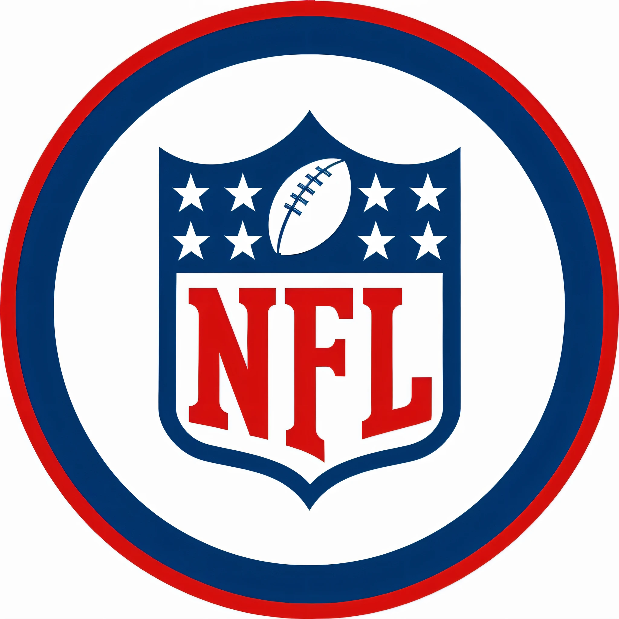 the nfl logo is shown in a circle with stars, nfl, snail in the style of nfl logo, ( land ), sports logo, superbowl, nba, nhl, jets, 🇺🇦, by Norma Bull, football, by Gene Davis, by Winona Nelson, bay, by Arnie Swekel, fan art, by Wayne England, 🤬 🤮 💕 🎀