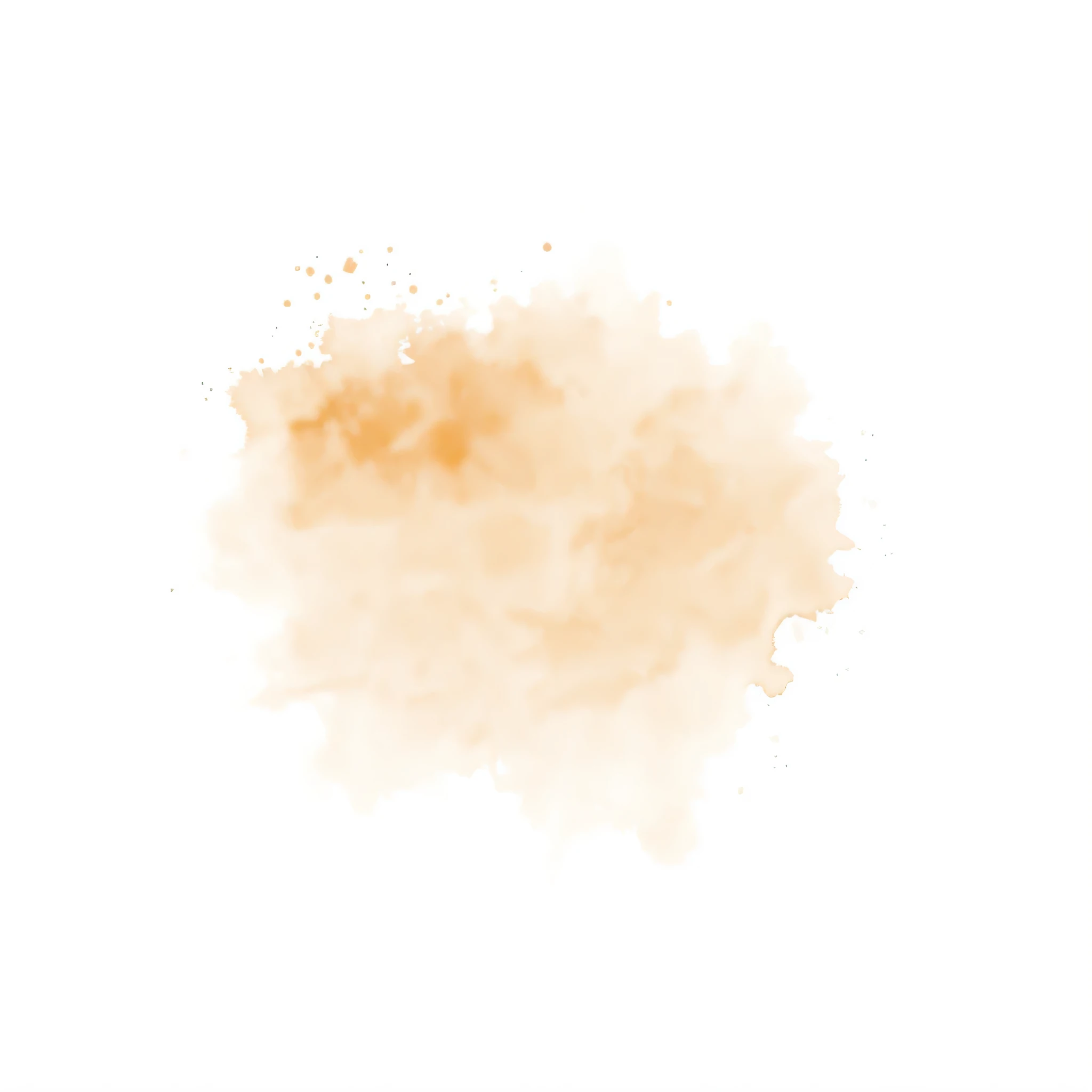 there is a picture of a watercolor painting of a brown spot, coffee stain, watercolor splash, light orange mist, water color splash, watercolor background, (light orange mist), ethereal vaporous tan skin, beige mist, pale orange colors, brown mist, flour dust spray, dust particle, blob, watercolor texture, abstract paint color splotches, flat water color texture