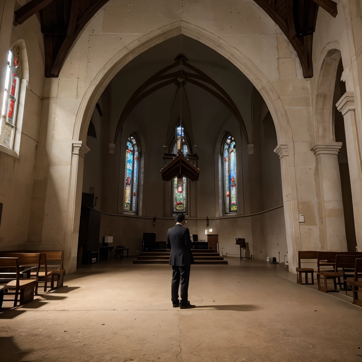 Generate a pic that mitigating climate change by the theme Church practices