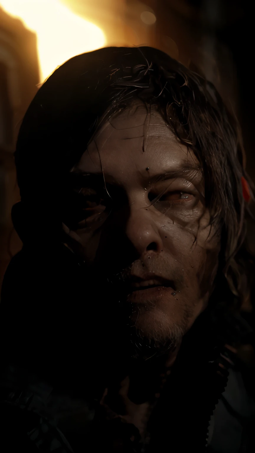 (masterpiece, best quality:1.2), ((RAW photo, Best quality)), (Realistic, photo-realistic:1.2) a evil zombie, blood, hottinig, ((horror, creepy)) , night, ((White eyes)). , angry. ((( Exposed brain))), ((Pale or Grey skin)), wounds, empty eyes, torn clothes, slow movements, guttural noises, aggressive and cannibalistic behavior. Cinematic lighting.