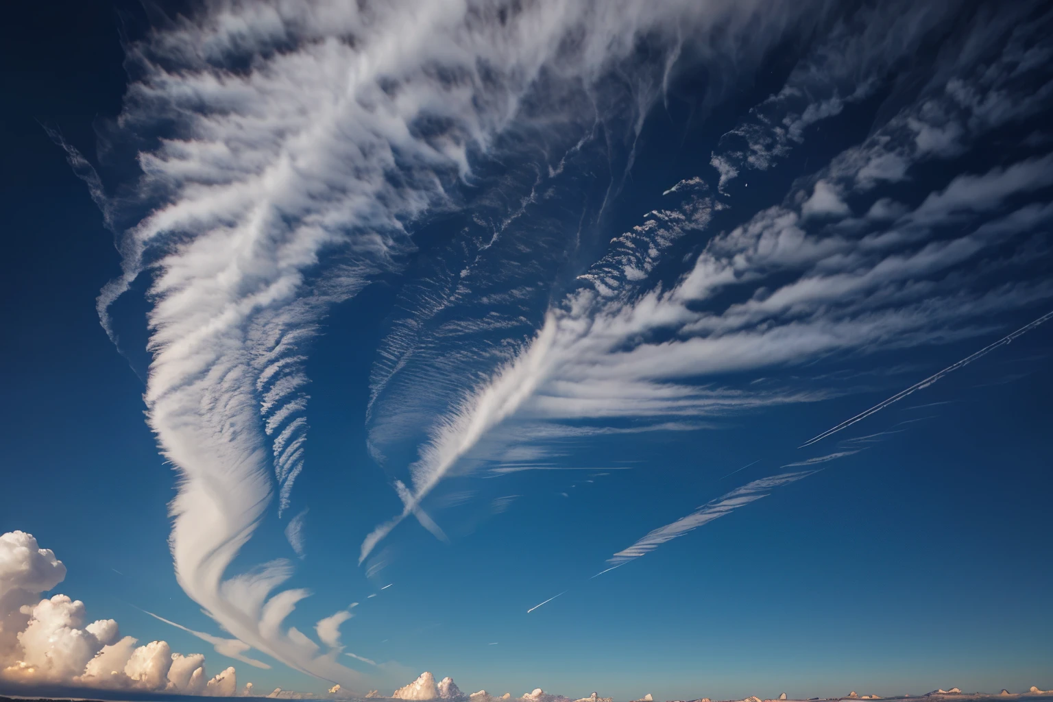 Circumhorizontal Arcs: Colorful, horizontal bands seen in the sky caused by ice crystals in high-level cirrus clouds.