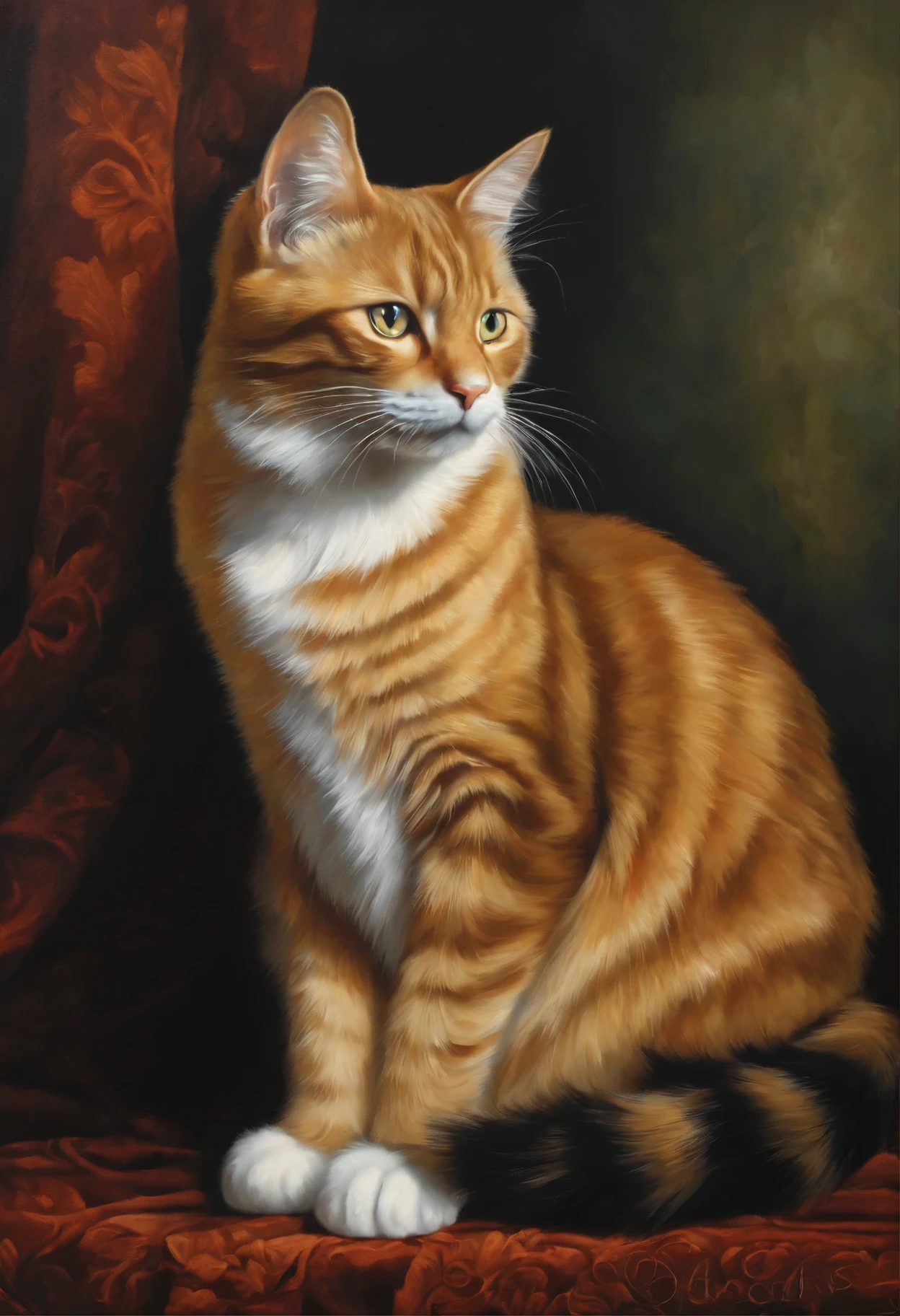 Cat, art:Tim Jacobus, oil
