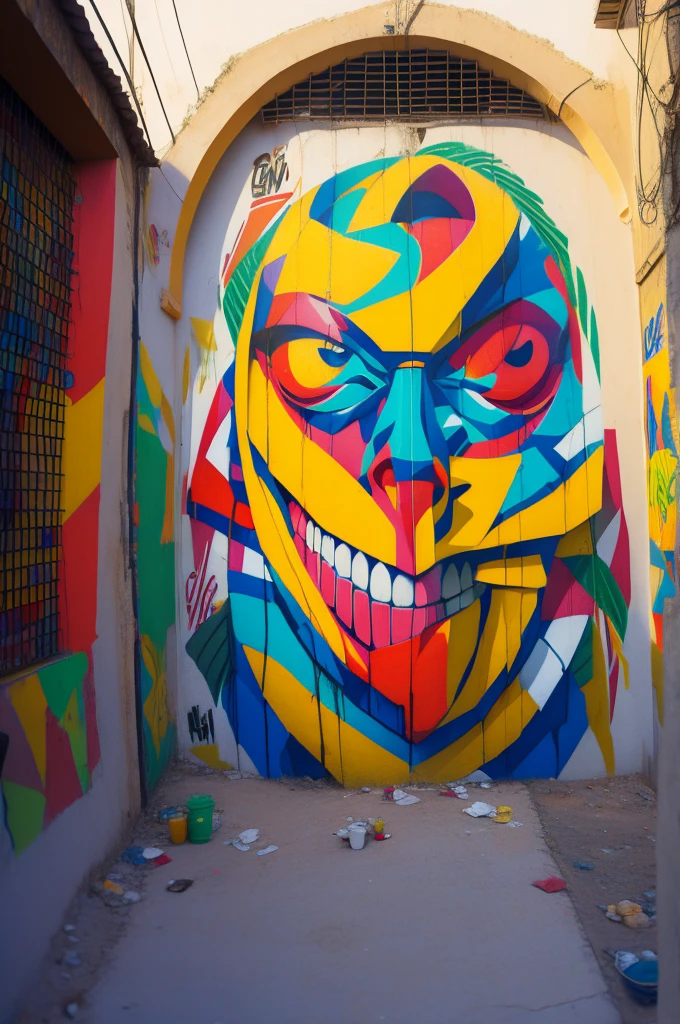 Obra de arte escrito "PAULO" graffite na parede de um muro, muro no meio da cidade de sao paulo