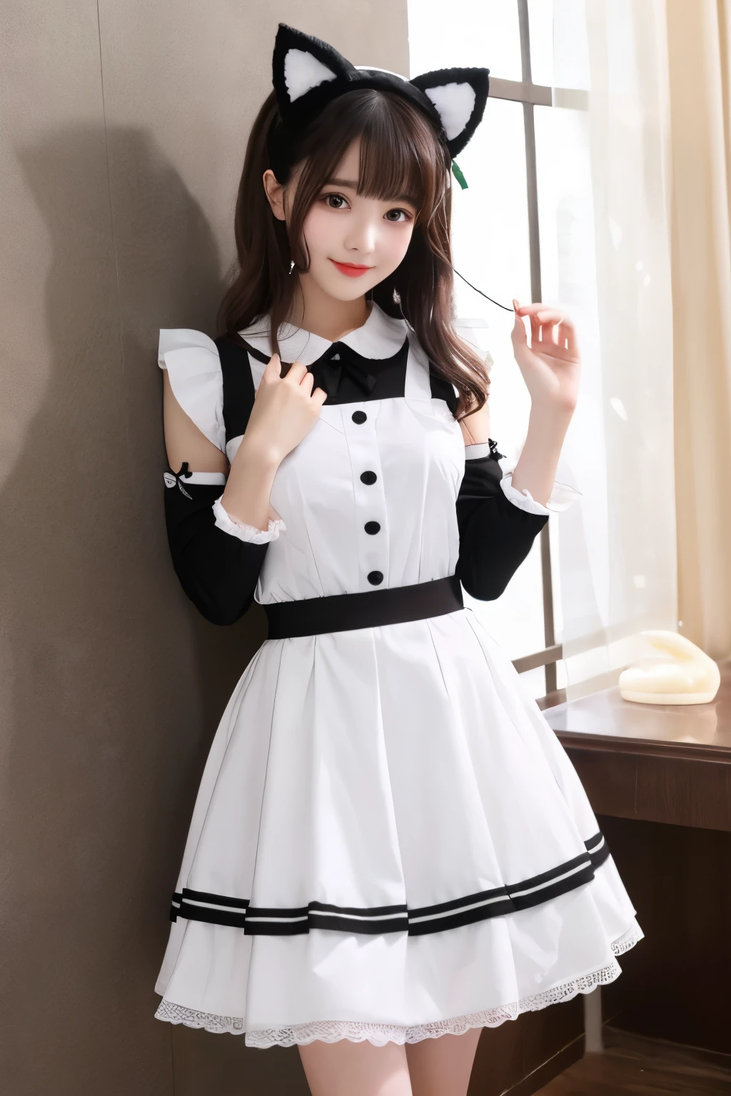 Girl, Lady, Fluttery Skirt, Whole Body, Baby Face, Lolita, Furifuri, Maid