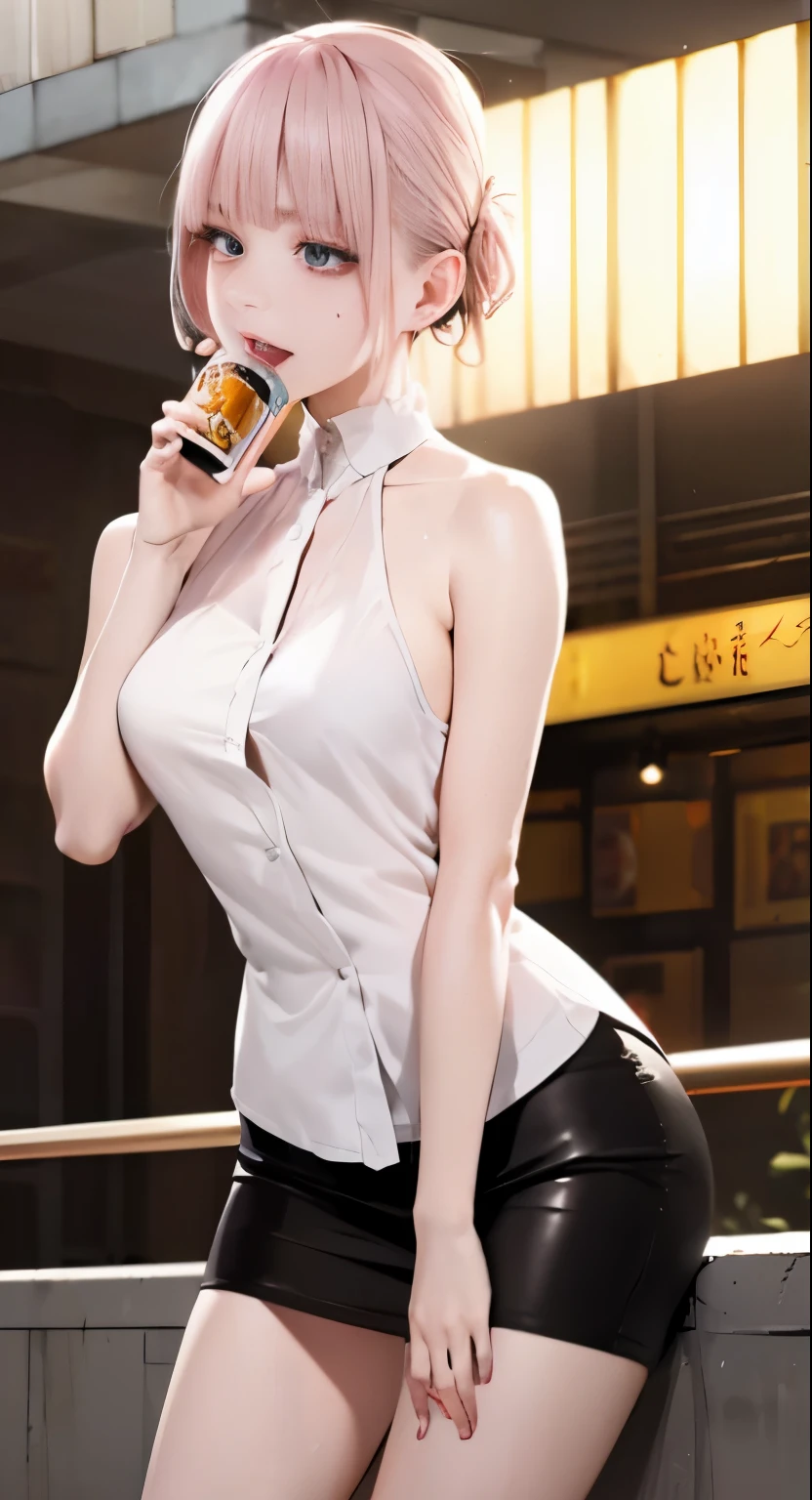(Cinematic digital artwork: 1.3), high quality, table top, 最high qualityの, Super detailed, figure, [4k Digital Art]、 indosugu nr, (sharp focus: 1.5), (moody lighting:1.2), Depth of the bounds written, Bokeh, 4k 、High resolution, Super detailedな, Highly detailed CG Unity 8k wallpaper, realistic, Photoreal, RAW photo, beautiful and detailed face, white skin, realistic glowing skin, fine cloth texture, detailed hair texture, perfect body, beautiful face, acura, anatomically correct, highly detailed face, eye and skin texture, natural neck length, (beautiful eyes), (beautiful hands), (Glossy skin:1.2), thin legs, thin legs, knowledgeable person、detailed face、detailed background、 



(live action、intricate details)、blonde、short hair、Office lady、



Dramatic compensate、compensate、pinky pink lipstick、eye make up、mascara、eyeliner、eye shadow、light purple eyes、


(((Ahegao, , Sweat,)))、one woman, (drunk:1.4), OL 、 pantyhose, heels, overpass stairs at night, Spit out vomit, (drunk 、and stumble:1.2), pin heel、While drinking a can of beer、perfect human body、have a can of beer、beautiful woman、