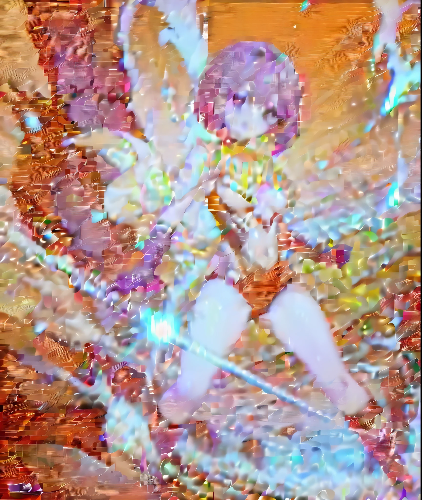 Anime figure lying with legs raised naked vagina
