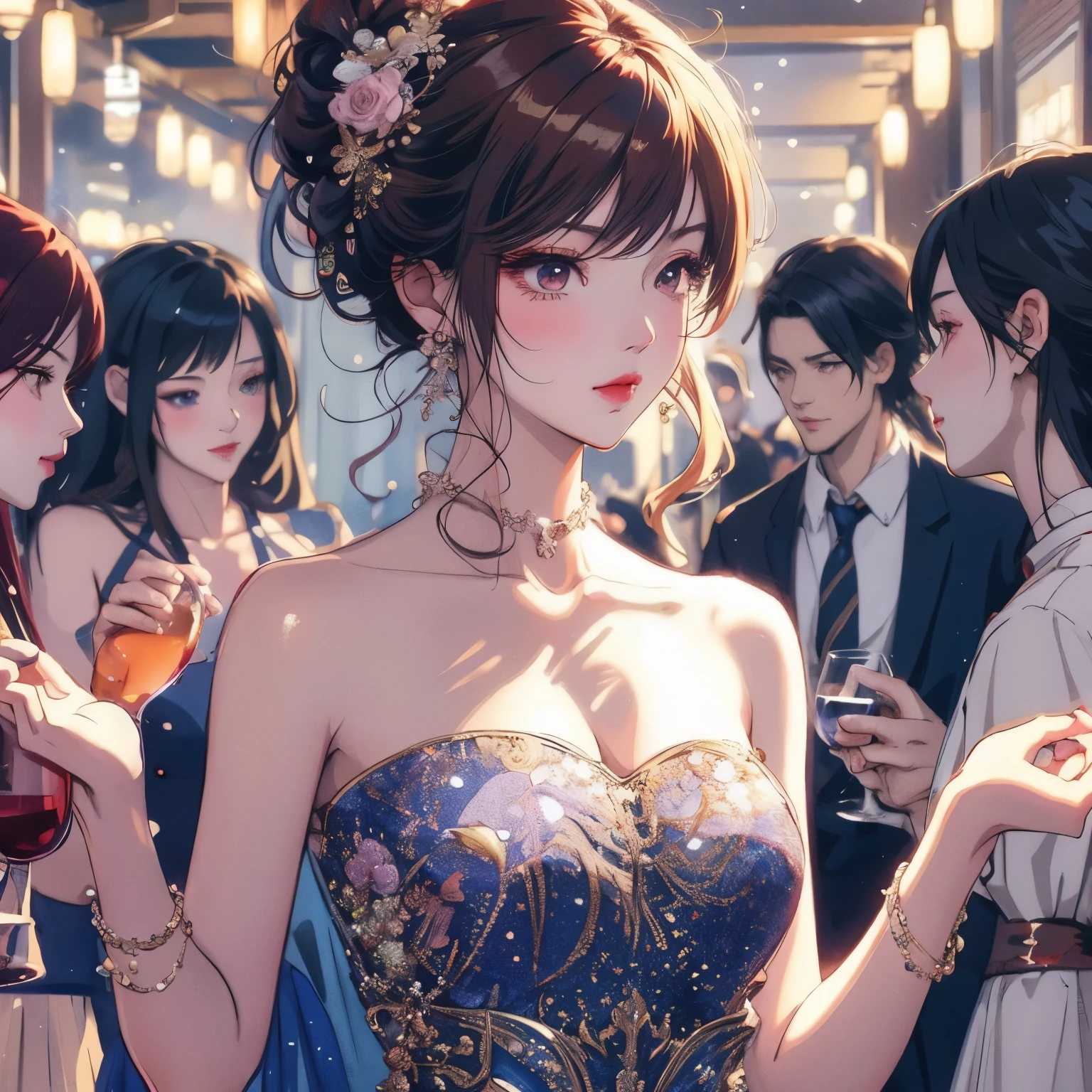 (best quality,4k,highres,ultra-detailed:1.2),vibrant colors,realistic,
portrait,1920s flapper girl,clothes of the era,swing,above a bar,sparkling lights,crowded room,energetic music,joie de vivre,smoky atmosphere,endless celebration,stylish dance moves,feathers and fringe,elaborate headpiece,moving gracefully,expressive eyes and lips,confident posture,captivating smile,socializing with friends,effortless charm,swinging with elegance,nostalgic ambiance,glamorous setting,art deco decor,classic cocktails,clinking glasses,happy laughter,free spirit,luxurious lifestyle,digital illustration