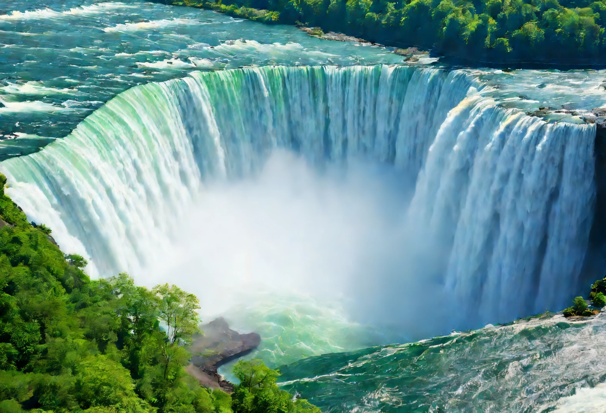 Niagara Falls,The largest waterfall in the world,The water flow of this waterfall is very large,Because the height is very high compared to other waterfalls,而且Niagara Falls的占地面积非常的广阔,The rumbling sound of water flow can be heard up to 30 kilometers away from the waterfall.,The overwhelming sound of this huge waterfall,It can be said to be one of the wonders of the world。national geographic,photography,horseshoe falls canada