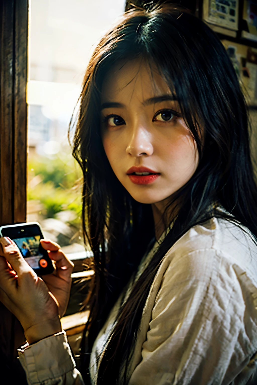 best quality,masterpiece,1girl of a Imaginative Macanese Female Page,Crude hair,background is Unique The Tablets of Stone,at Sunrise,Cel shaded,anaglyph effect,ultra high res,Extremely Detailed Official Unity 8K Wallpapers,ultra high res,ultra high quality,