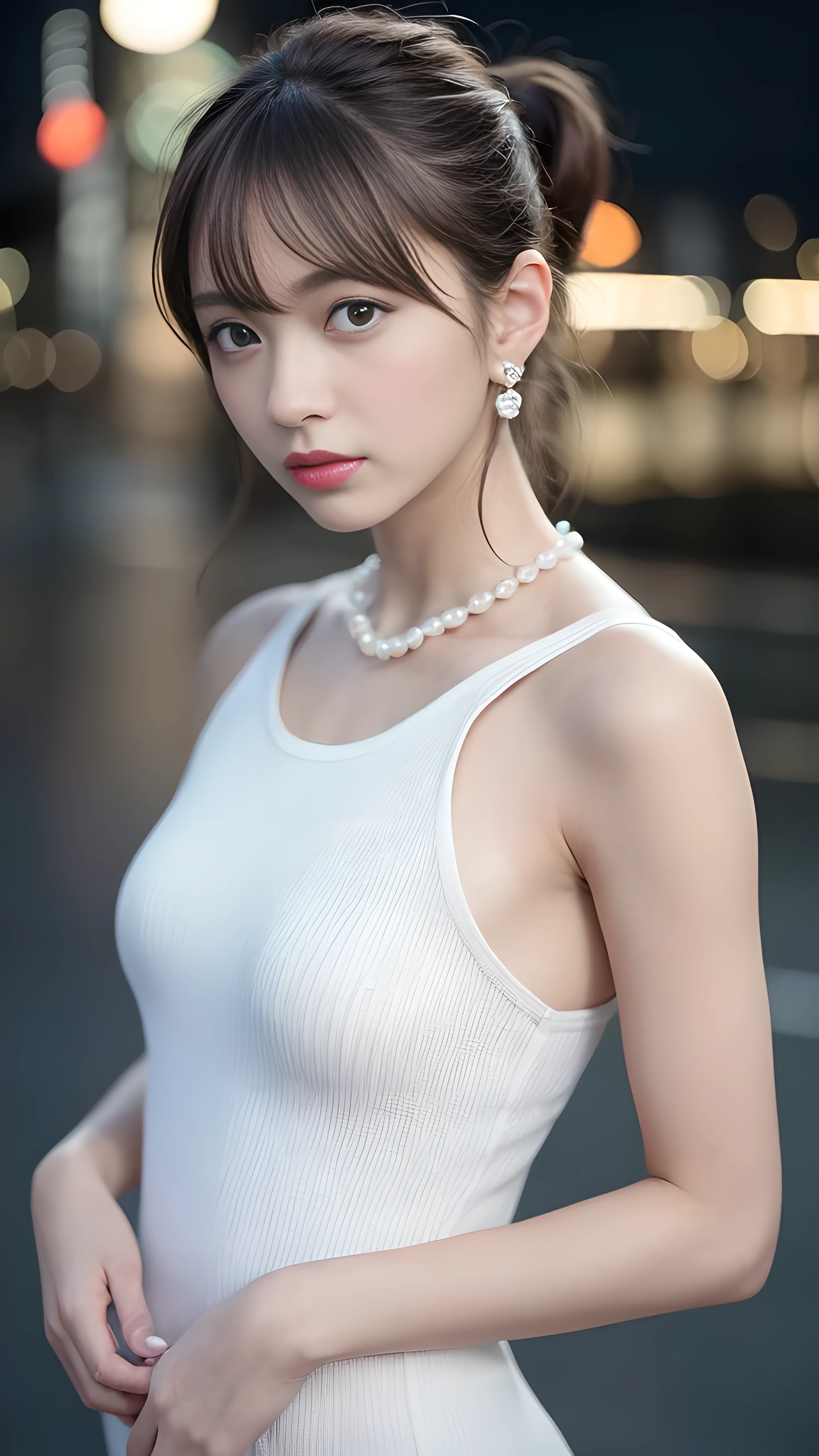 1girl, woman, masterpiece, best quality, highest quality, cinematic lighting, (volumetric lighting), extremely detailed CG unity 8k wallpaper, focused, 8k wallpaper, extremely detailed, ultra realistic, photorealistic, sharp focus, absurdres, (HDR:1.2), (high contrast), photograph, detailed and intricate, instagram, portrait, highly detailed, digital painting, artstation, concept art, smooth, sharp focus, illustration, cinematic lighting, (whole body:1.2), (big breast:1.3), sweating, show slim thigh, (show legs), look at the viewer, 21 yo, pleated mini skirt, wet body.