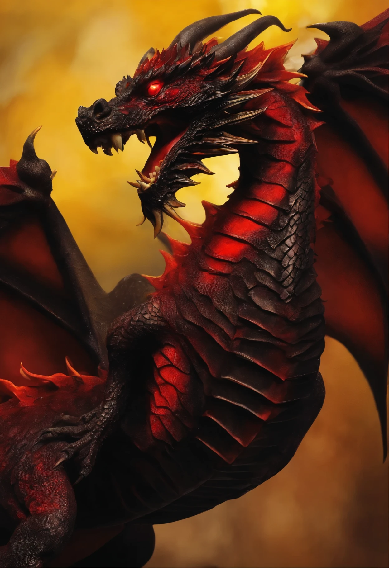 Red black and yellow skater dragon