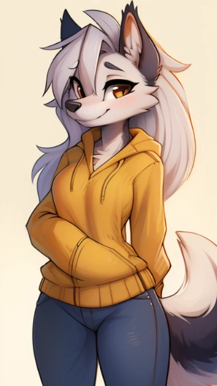 by fluff-kevlar, Author: zackary911, Author: kenket, by Kilinah, by fluff-kevlar, (Masterpiece), (Best Quality), (anthro furry:1.3, snout:1.2, anthro:1.3, Furry:1.2, solo female:1.2), (Extremely detailed:1.3), (extremely detailed eyes), (Extremely detailed hands), (extremely detailed mouth), (sporty figure, Flexible figure), (shapely body), (small breasts), (big thighs), (A small example), casual wear, medieval garb, (Jogging, Perfect posture, Happy expression), Long hair, white hair, White cat, Heterochromia, blue and orange eye color, no panty, no pants, clitoris, white shirt, Linen shirt, Beyond cancer, parrot